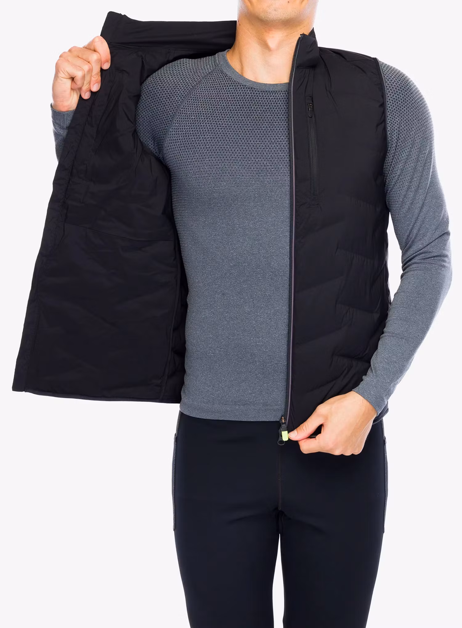 Vesta na běhání Hoka Skyfill Run Vest - black