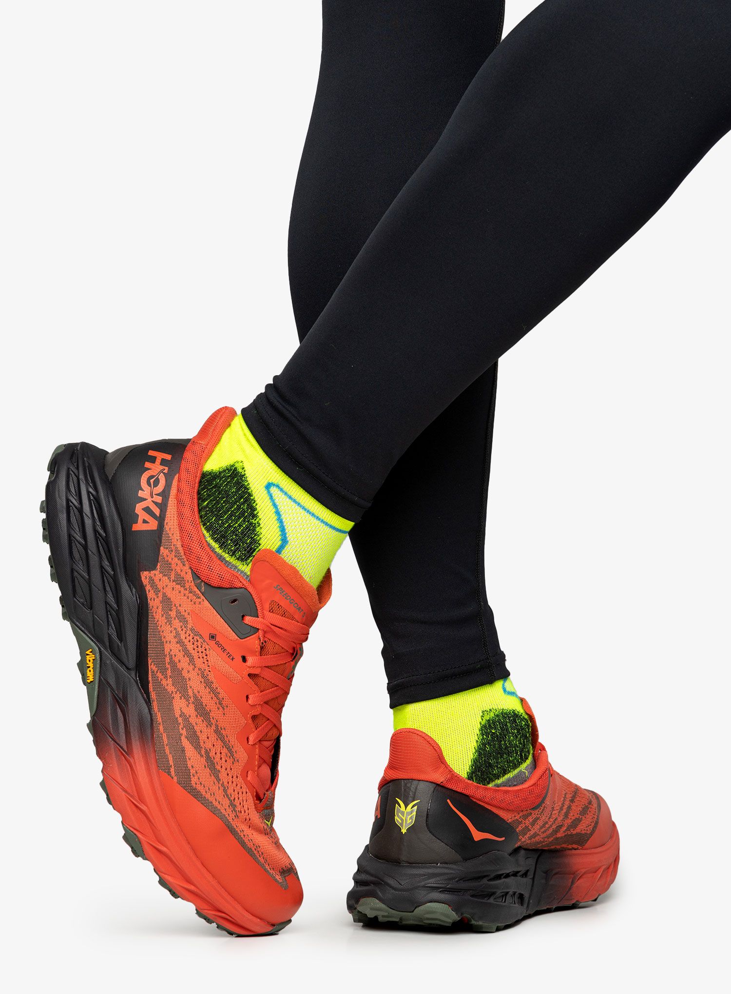 Boty na běhání pánské Hoka Speedgoat 5 GTX - fiesta/thyme
