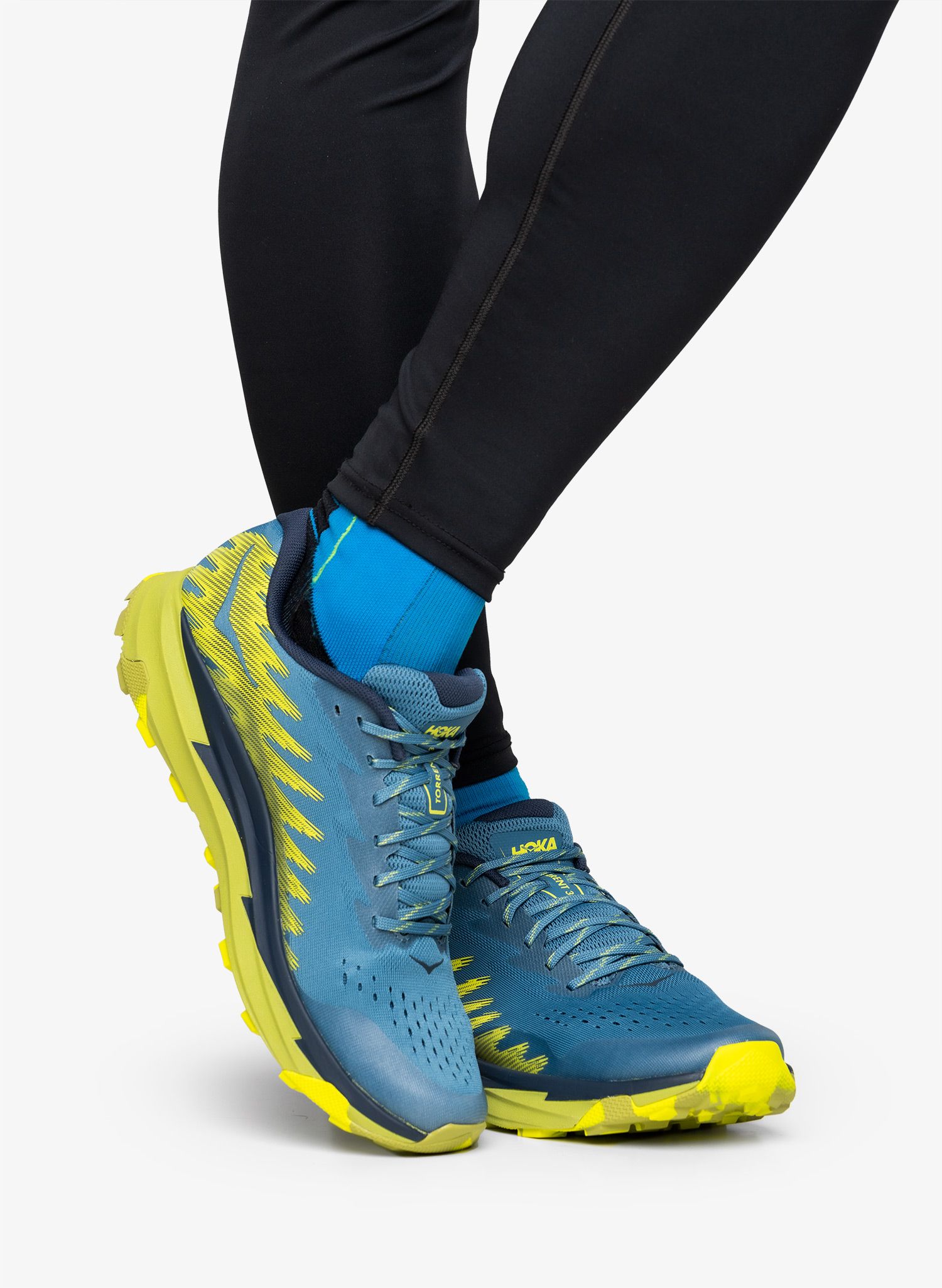 Trailové boty Hoka Torrent 3 - bluesteel/dark citron