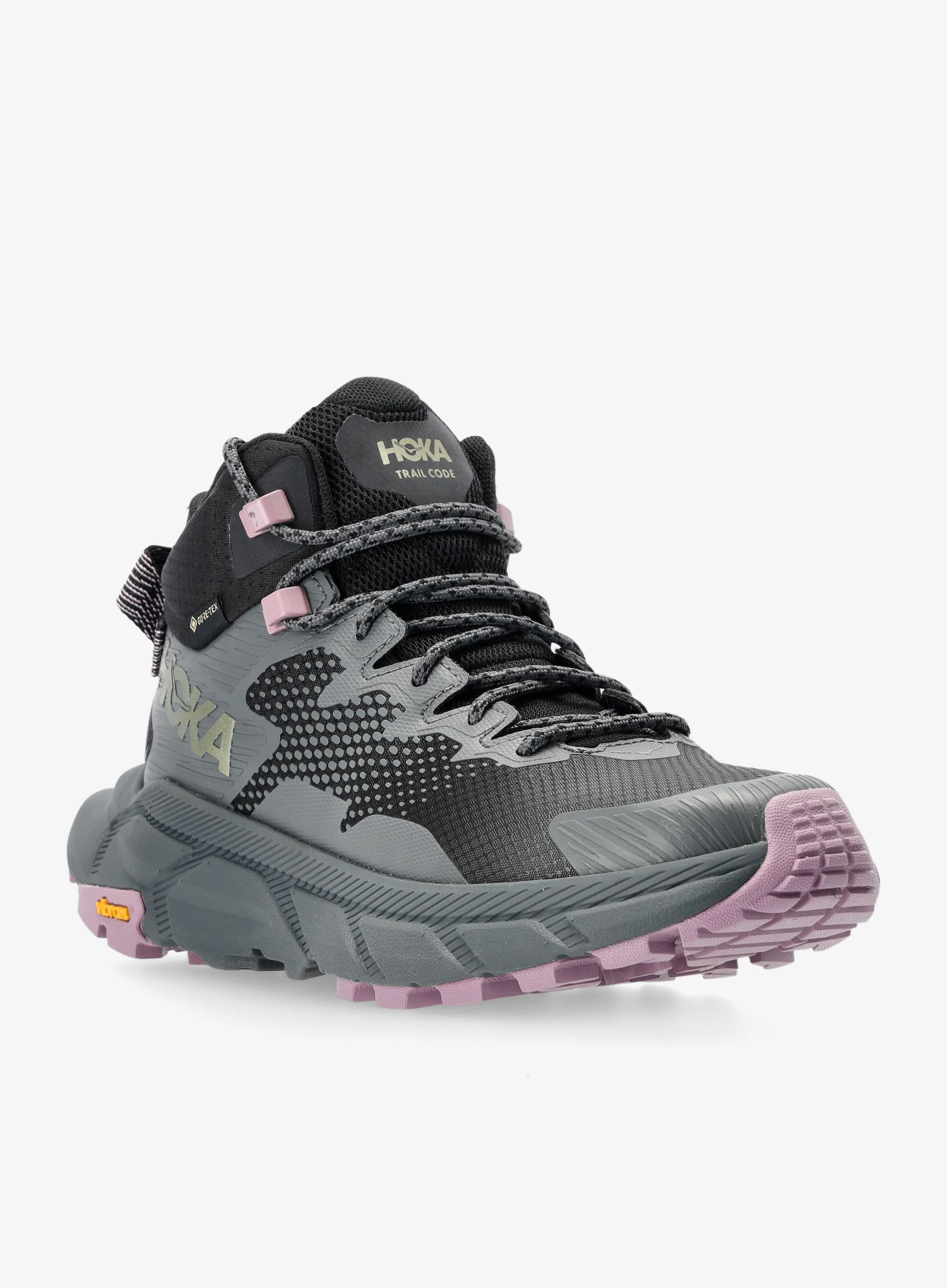 Dámské turistické boty Hoka Trail Code GTX - black/cstlrock