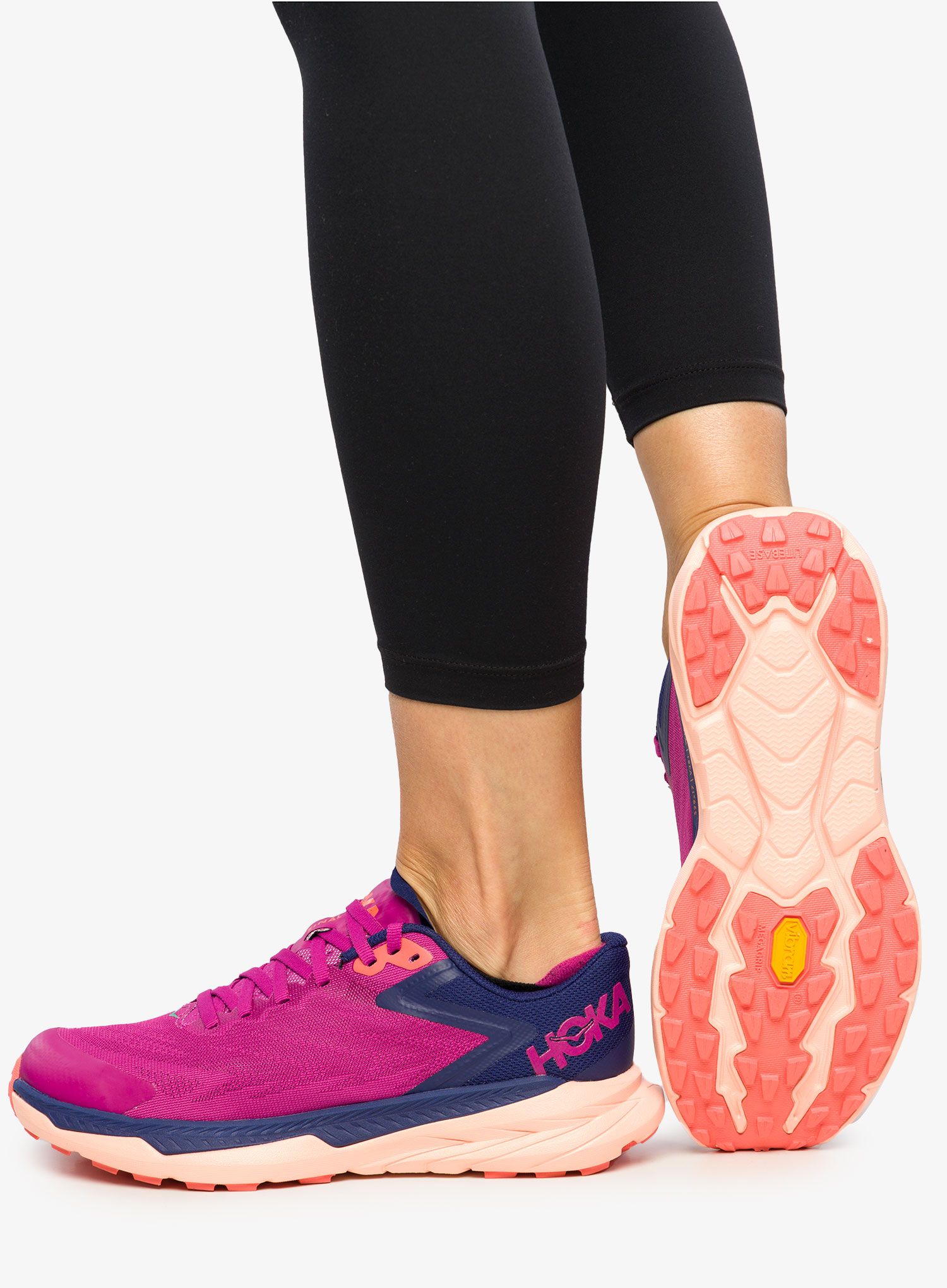 Dámské trailové boty Hoka Zinal - festival fuchsia/bellwether blue