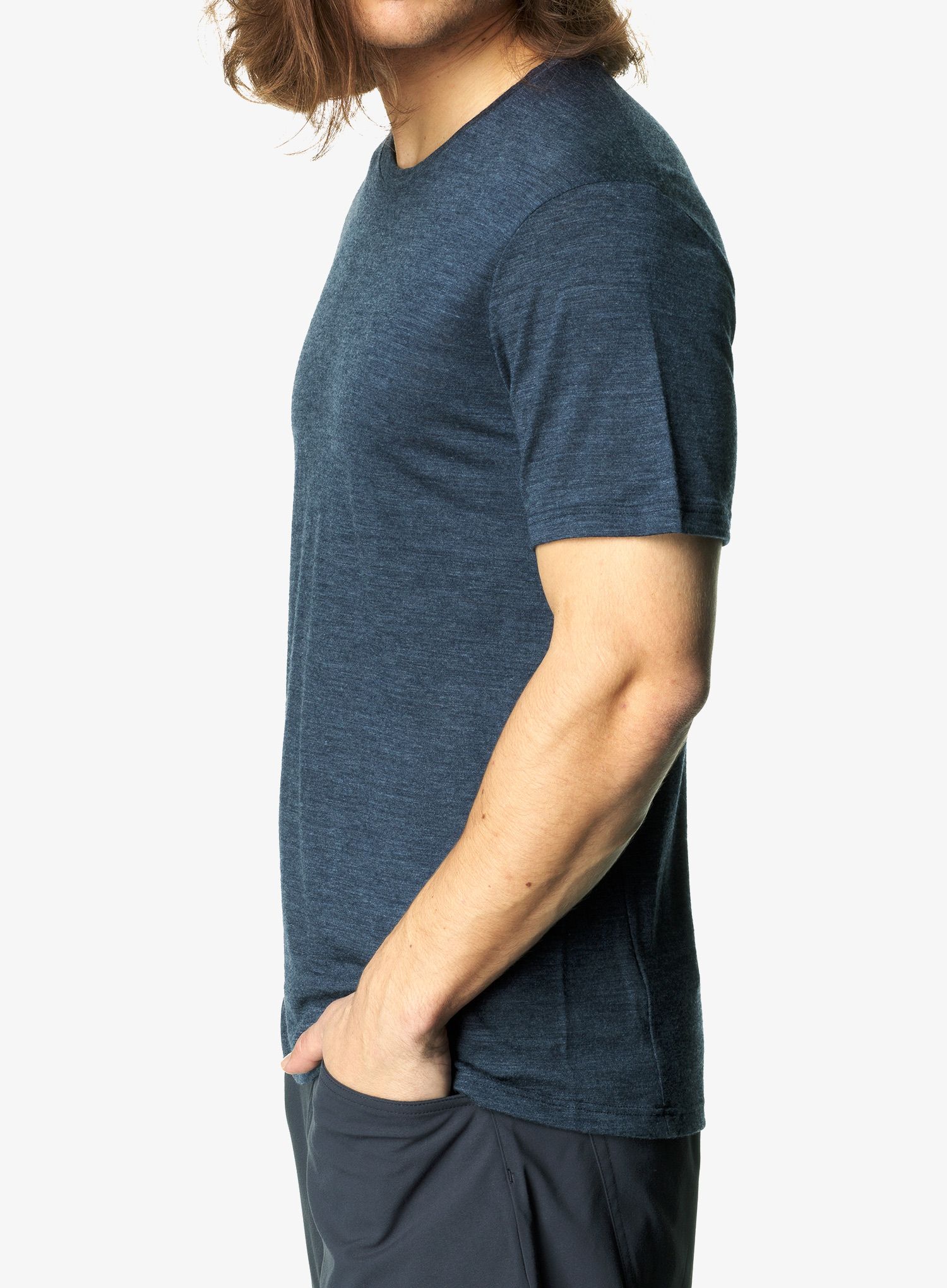 Merino triko Houdini Activist Tee - deep sea blue