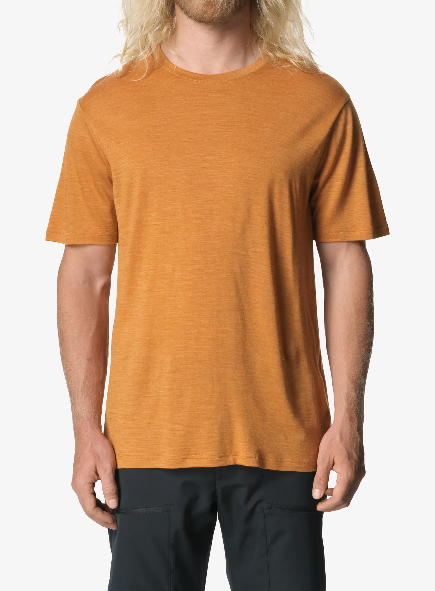 Merino triko Houdini Activist Tee - golden brown