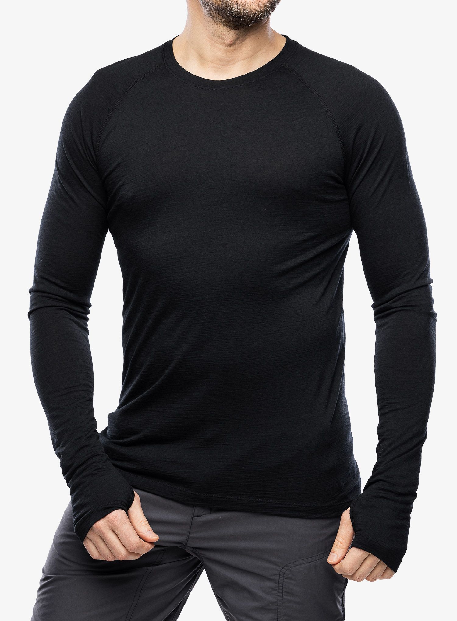Funkční mikina Houdini Desoli Light Crew - true black