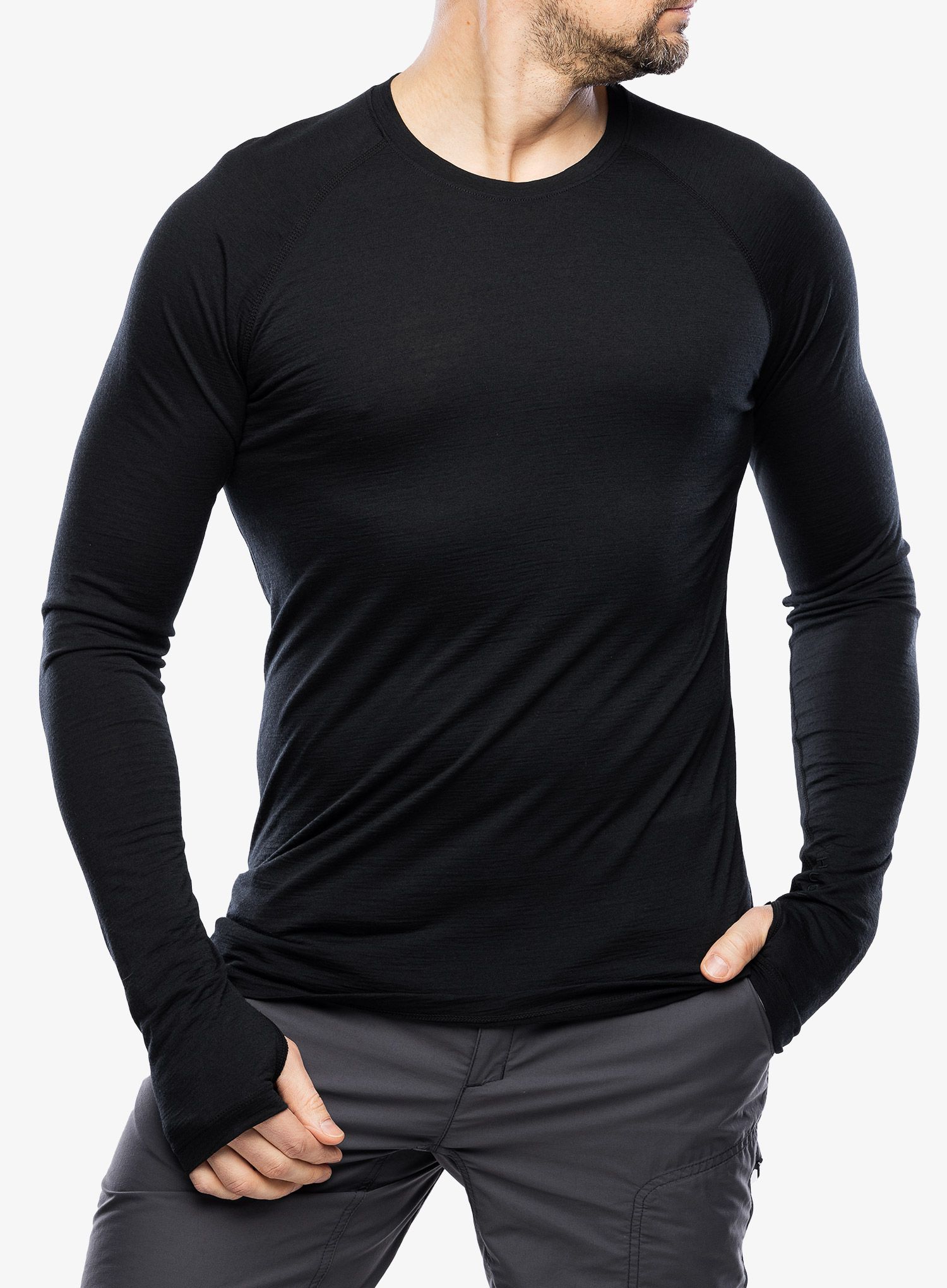 Funkční mikina Houdini Desoli Light Crew - true black