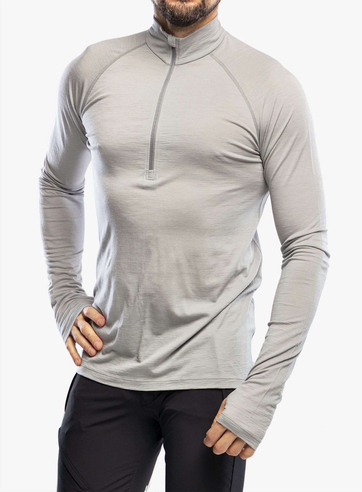 Pánská funkční mikina Houdini Desoli Light Half Zip - cloudy gray