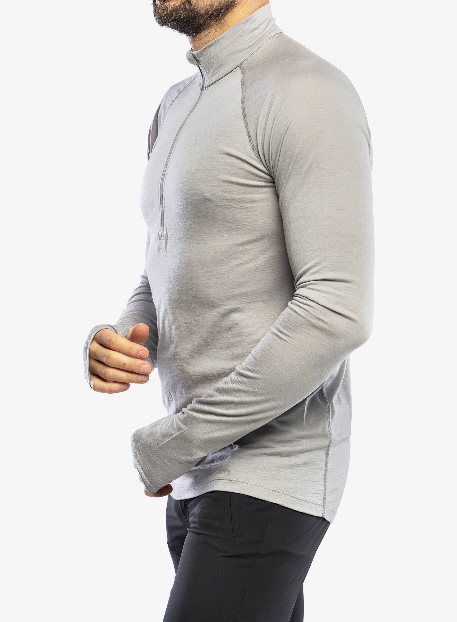 Pánská funkční mikina Houdini Desoli Light Half Zip - cloudy gray