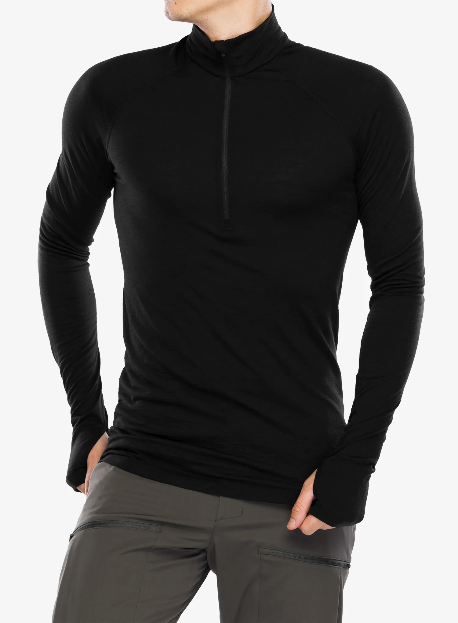 Funkční mikina Houdini Desoli Light Half Zip - true black