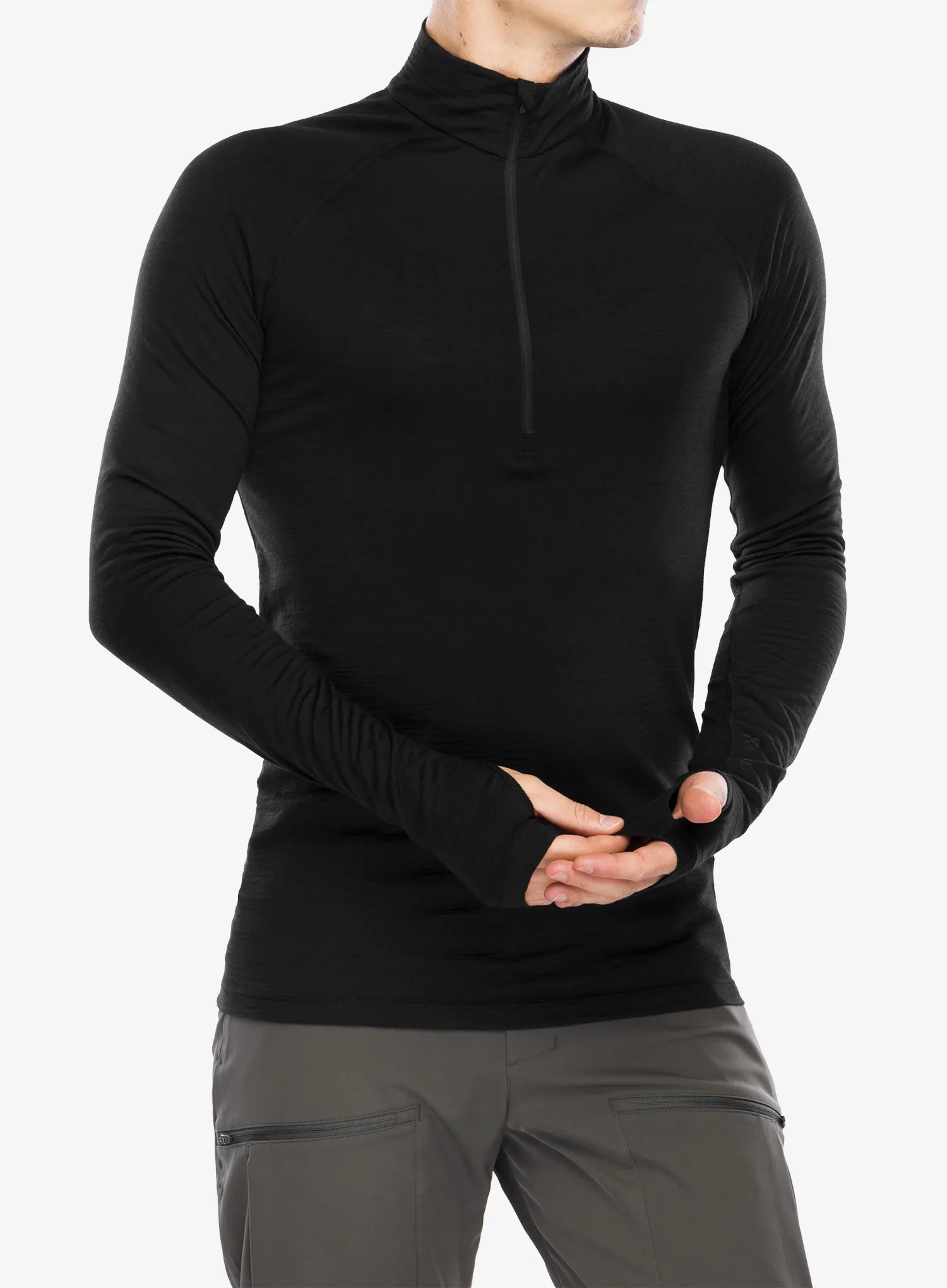 Funkční mikina Houdini Desoli Light Half Zip - true black
