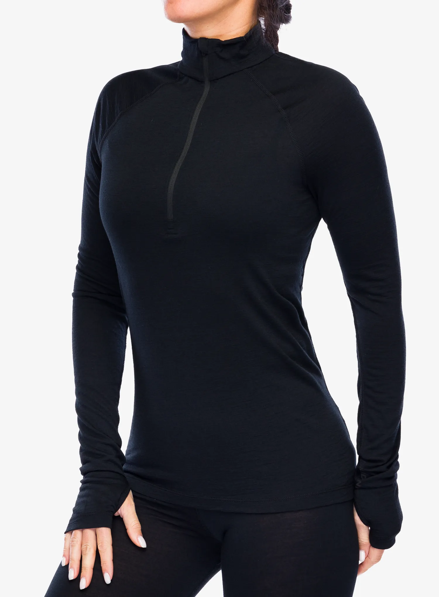 Dámská funkční mikina Houdini Desoli Light Half Zip - true black