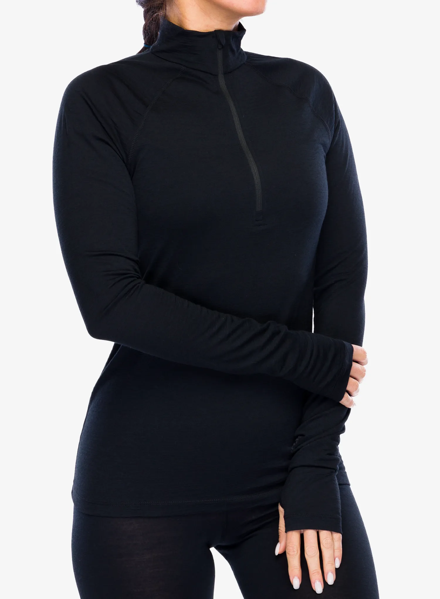 Dámská funkční mikina Houdini Desoli Light Half Zip - true black