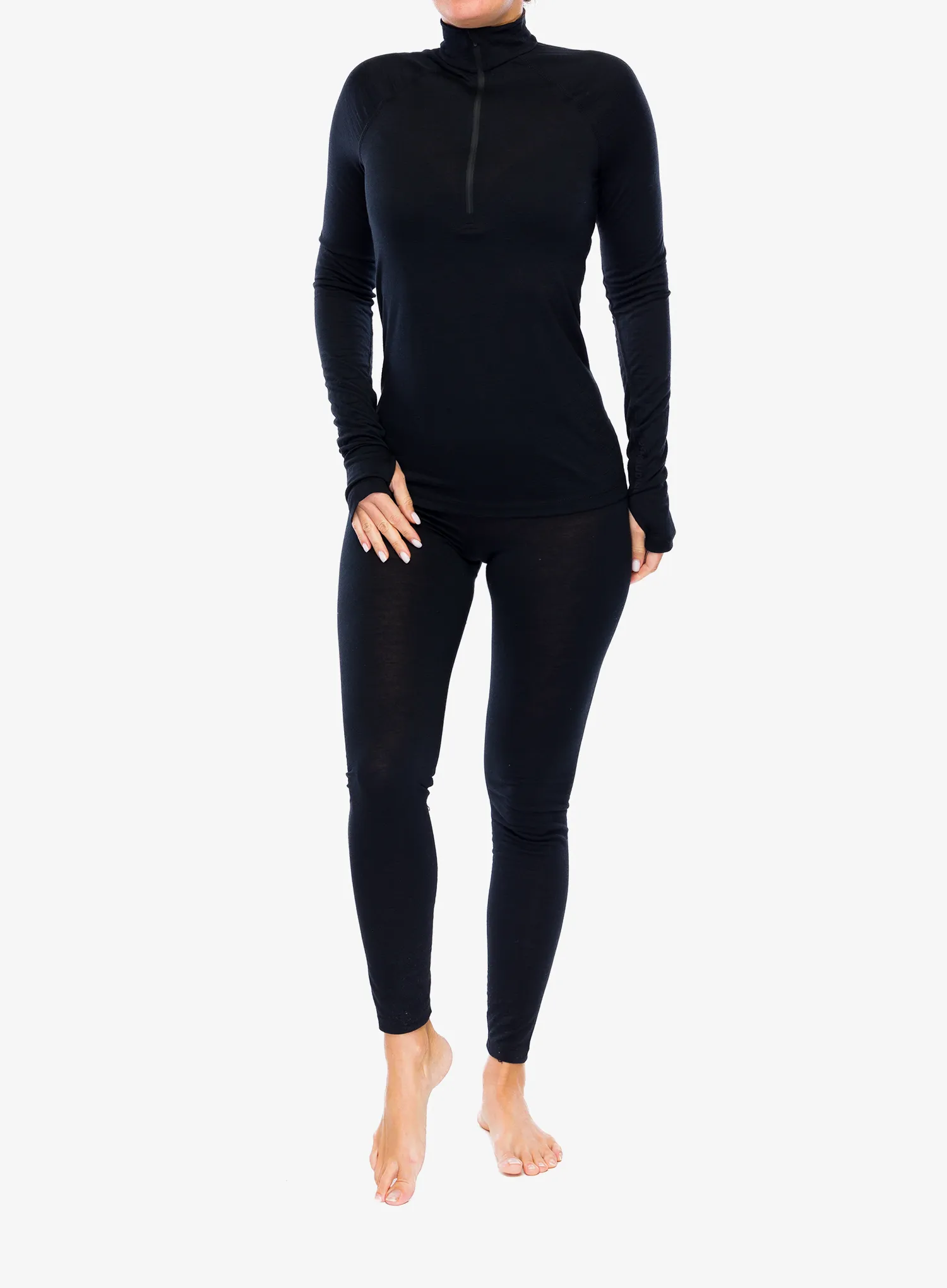 Dámská funkční mikina Houdini Desoli Light Half Zip - true black