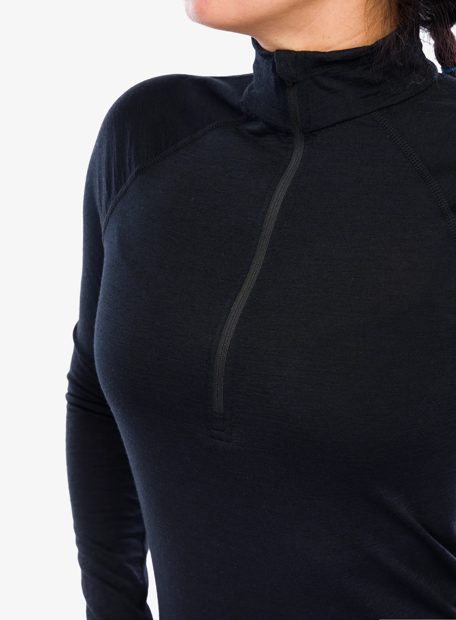 Dámská funkční mikina Houdini Desoli Light Half Zip - true black