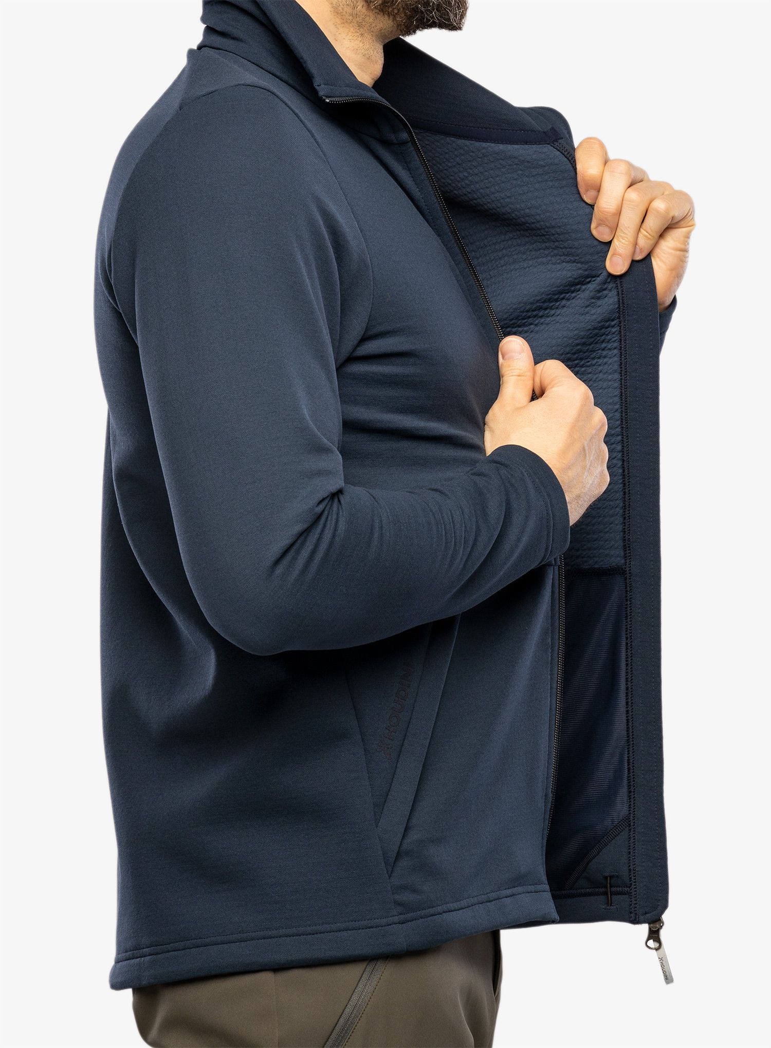 Fleece mikina Houdini Mono Air Jacket - blue illusion