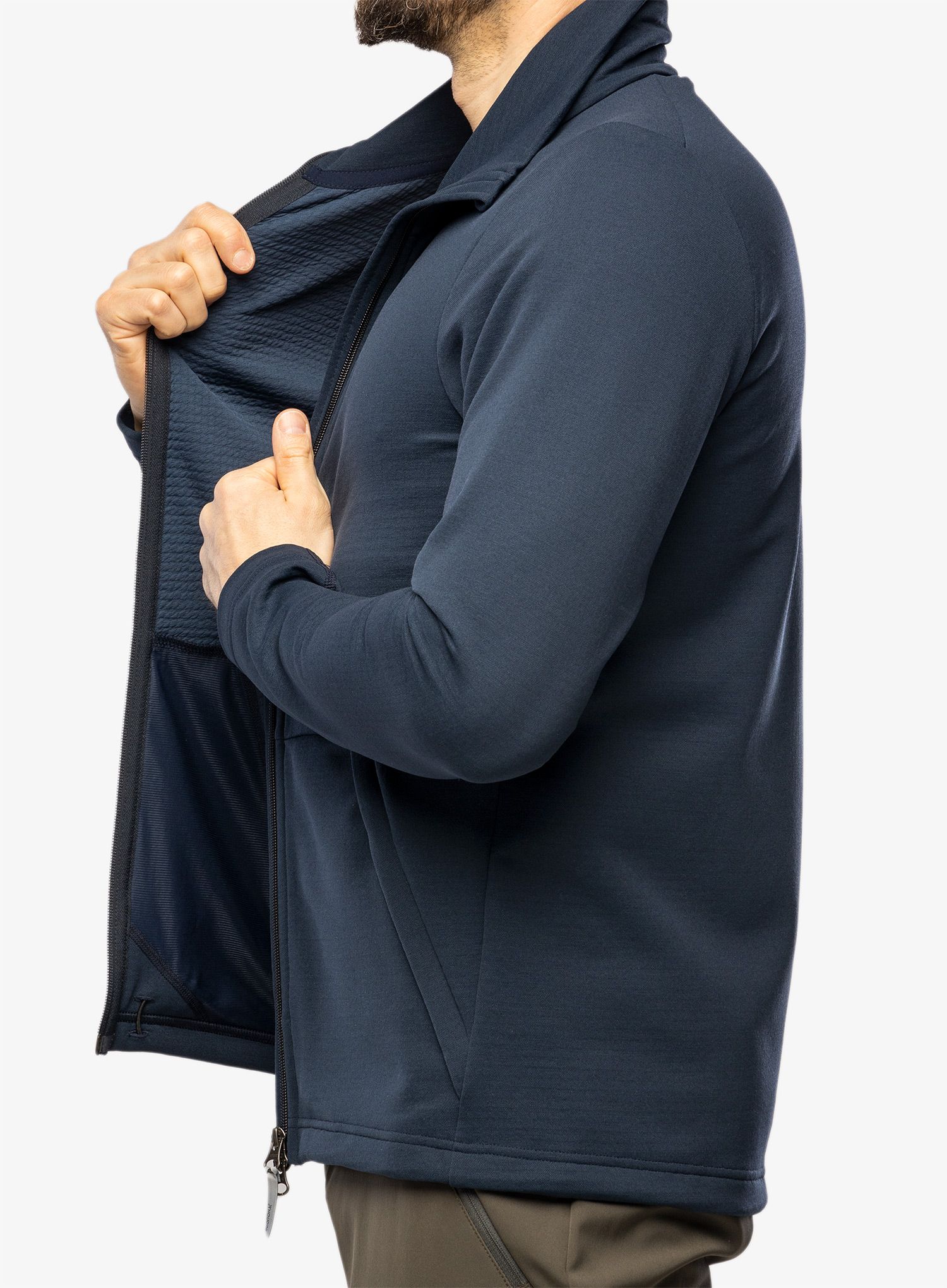 Fleece mikina Houdini Mono Air Jacket - blue illusion