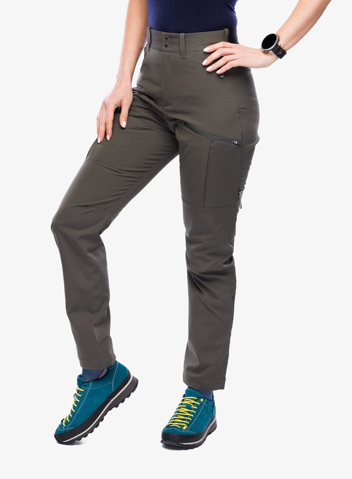 Softshellové kalhoty dámské Houdini More Pants - baremark green