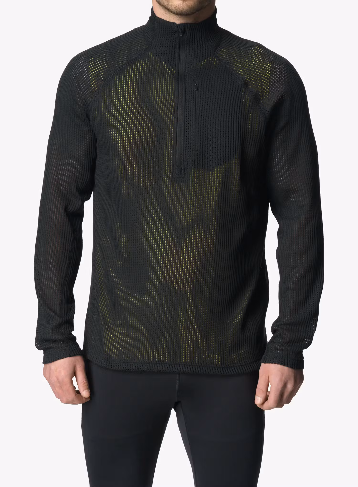 Mikina na běh Houdini Pace Flow Half Zip - true black