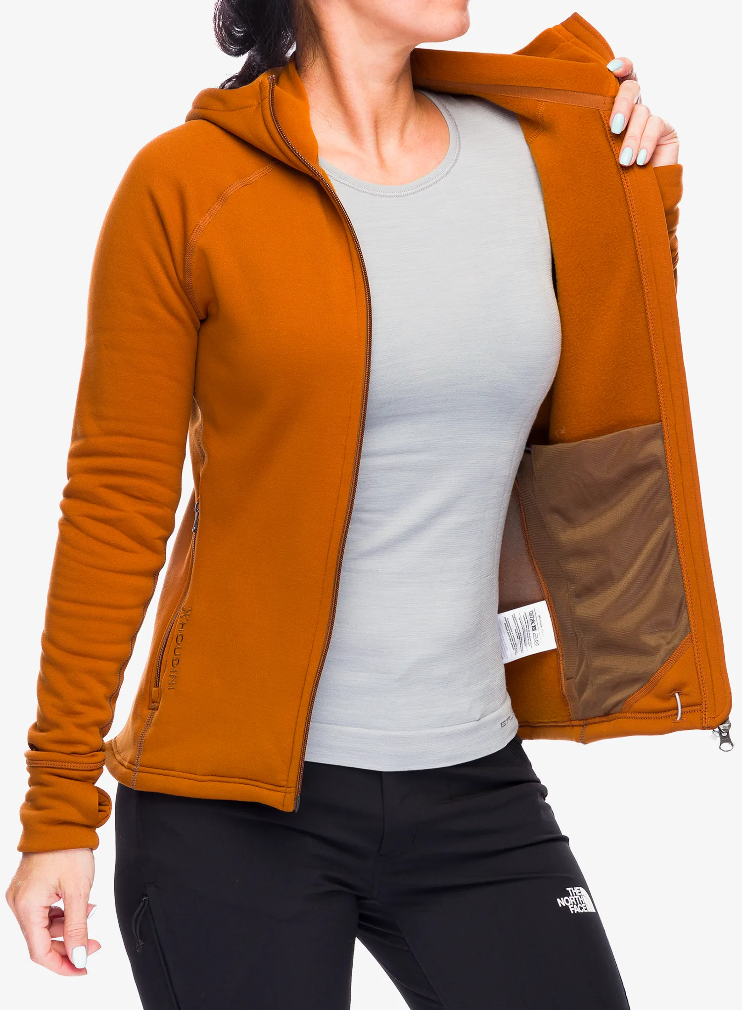 Dámská fleecová mikina s kapucí Houdini Power Houdi - cinnamon brown