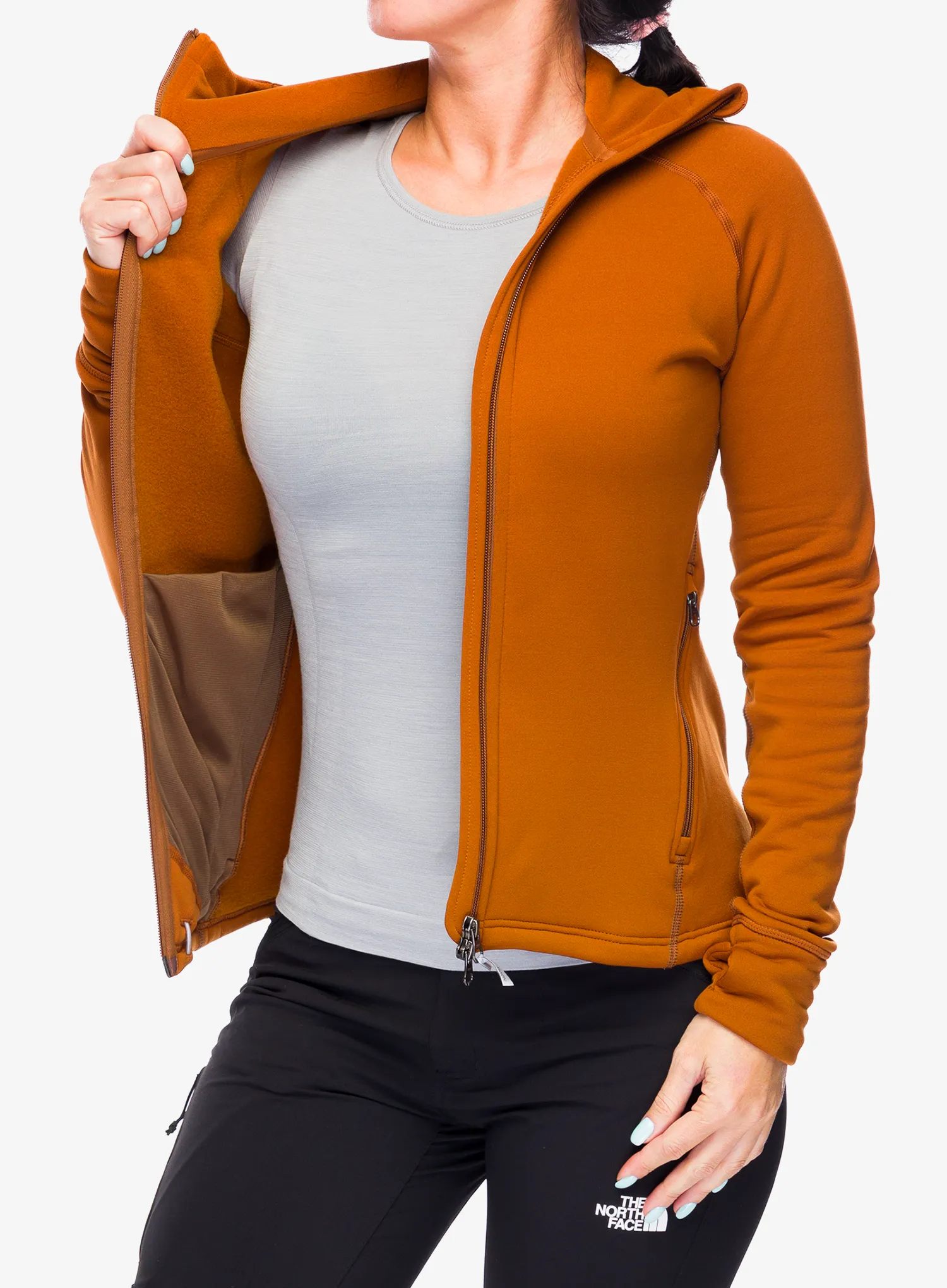 Dámská fleecová mikina s kapucí Houdini Power Houdi - cinnamon brown