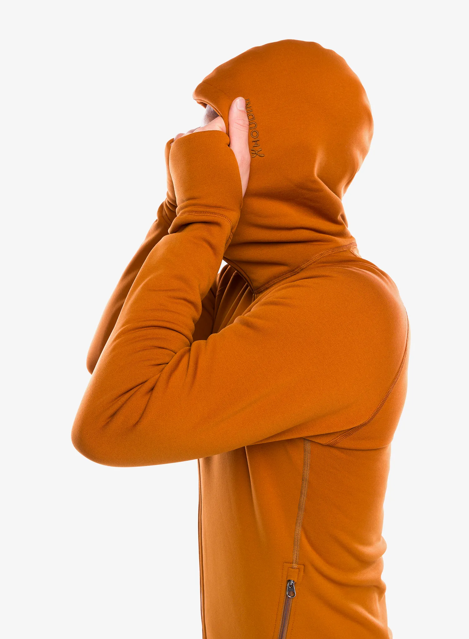 Fleece mikina s kapucí Houdini Power Houdi - cinnamon brown