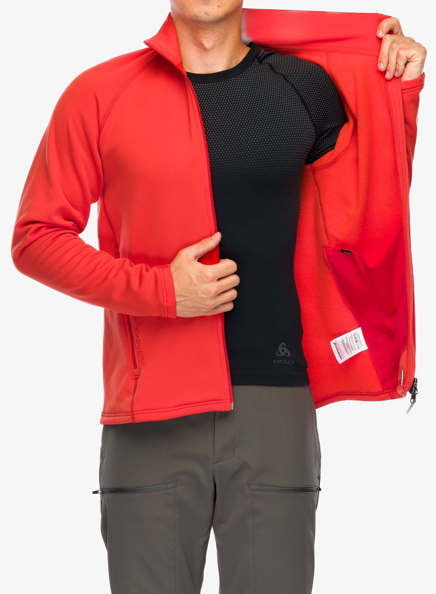 Fleecová bunda Houdini Power Up Jacket - more than red
