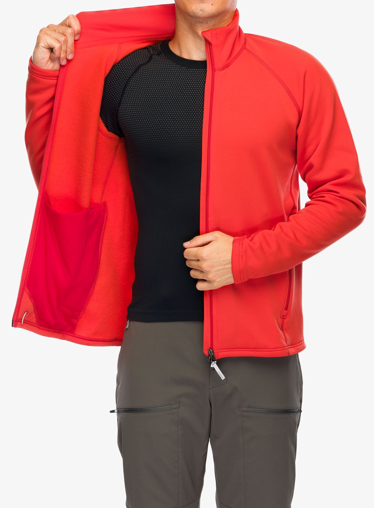 Fleecová bunda Houdini Power Up Jacket - more than red