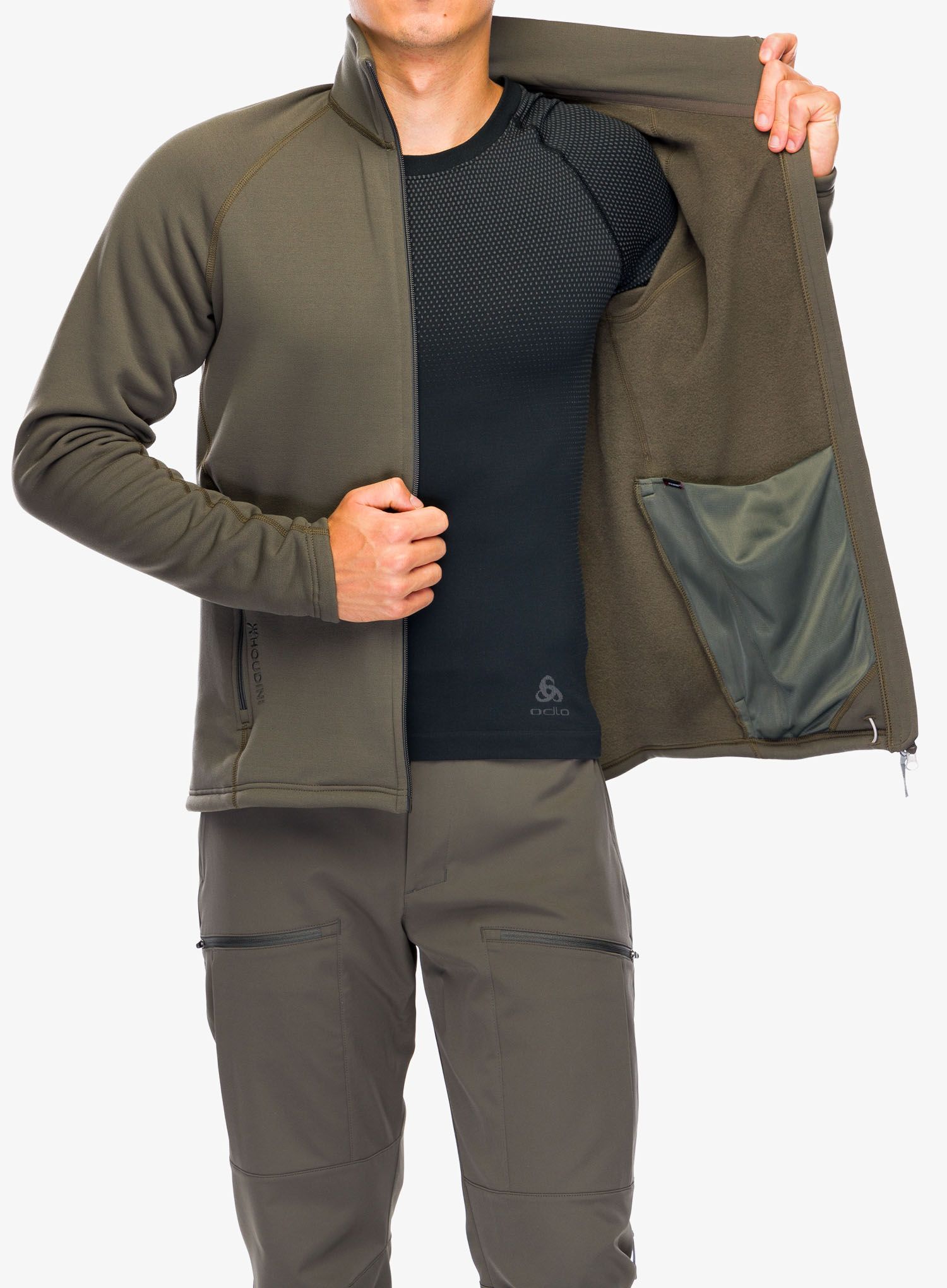 Fleecová bunda Houdini Power Up Jacket - baremark green