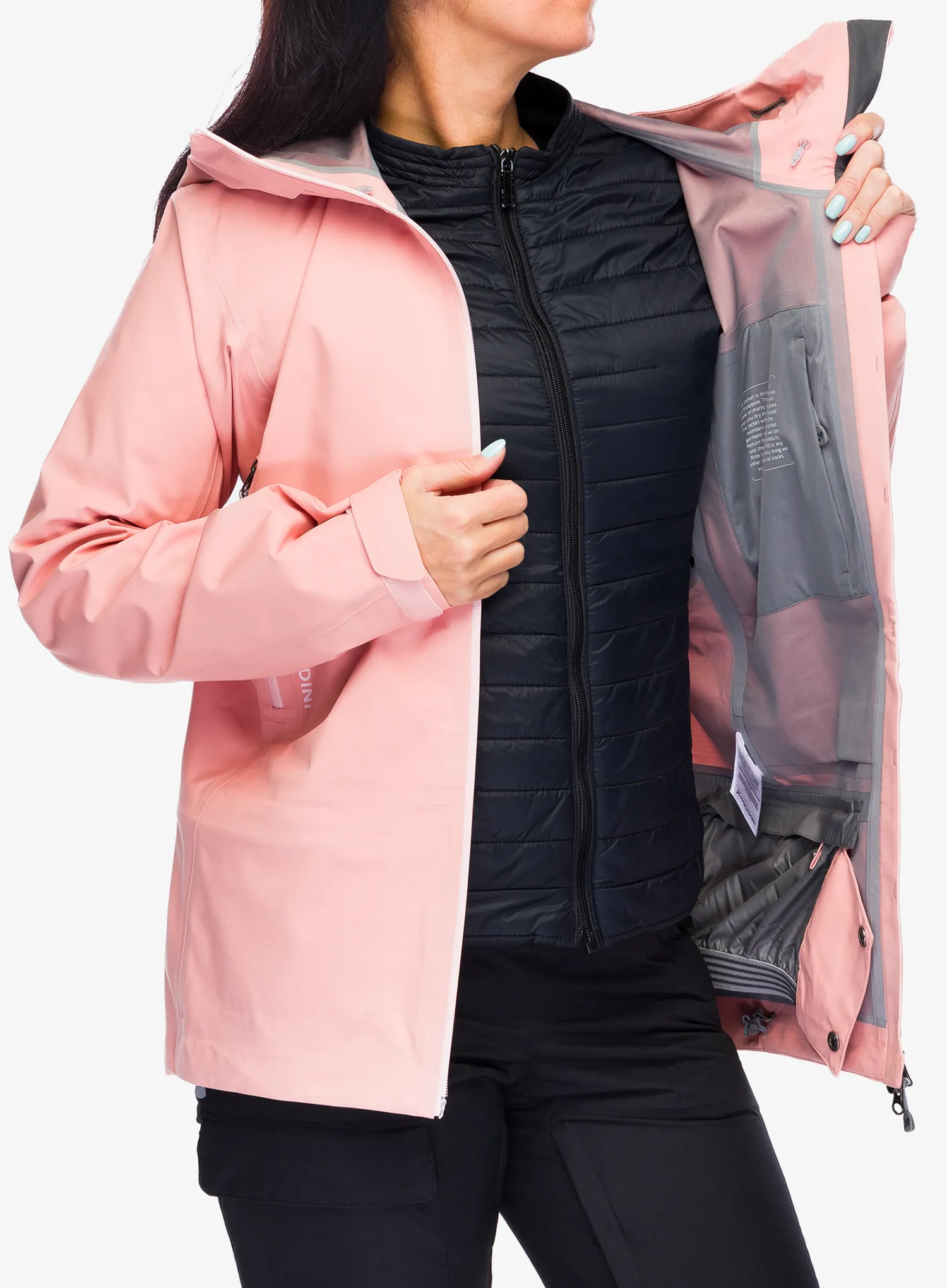 Dámská nepromokavá bunda s membránou Houdini Ride Jacket - pow pink