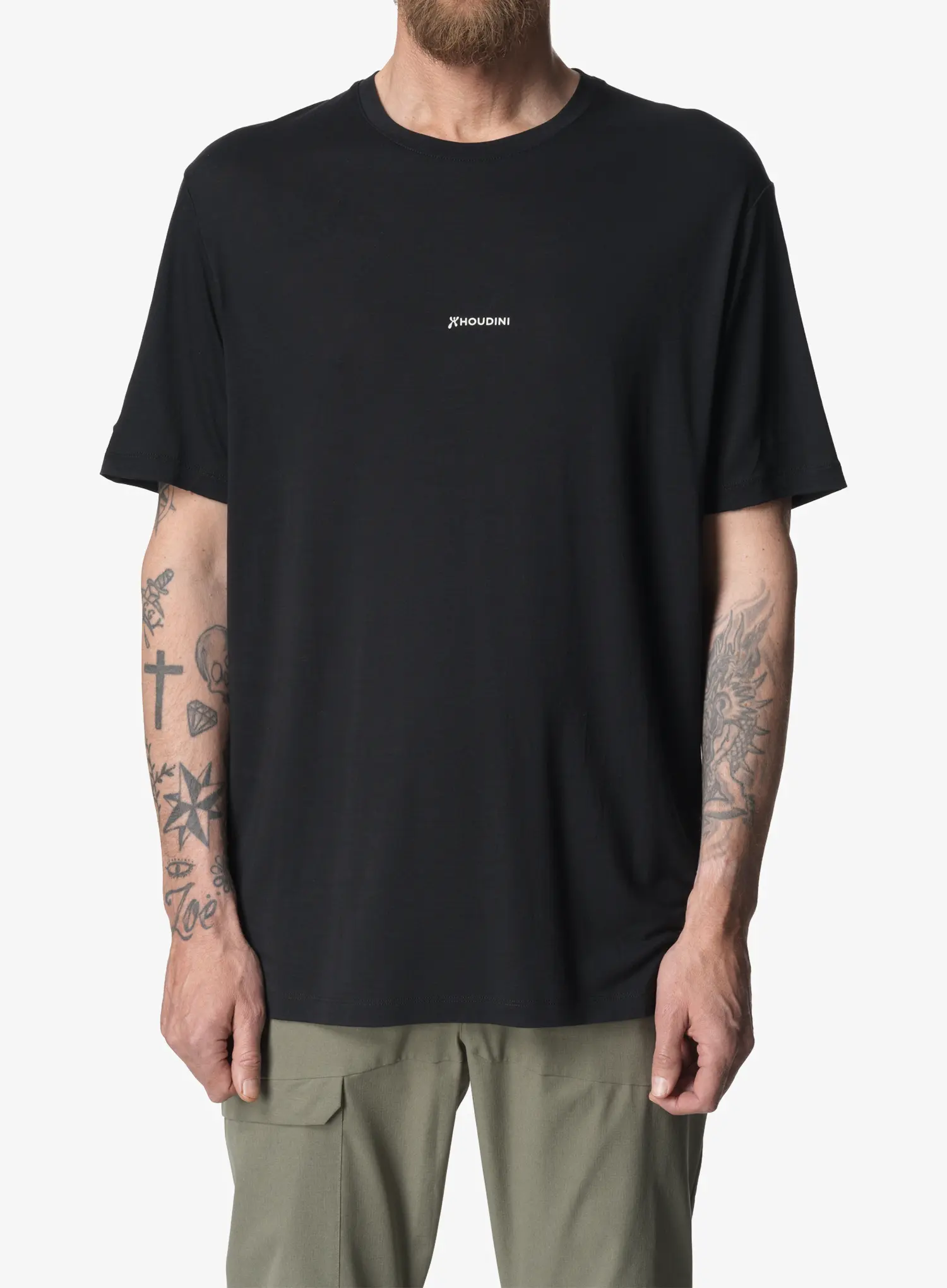 Tričko Houdini Tree Message Tee - true black/houdini