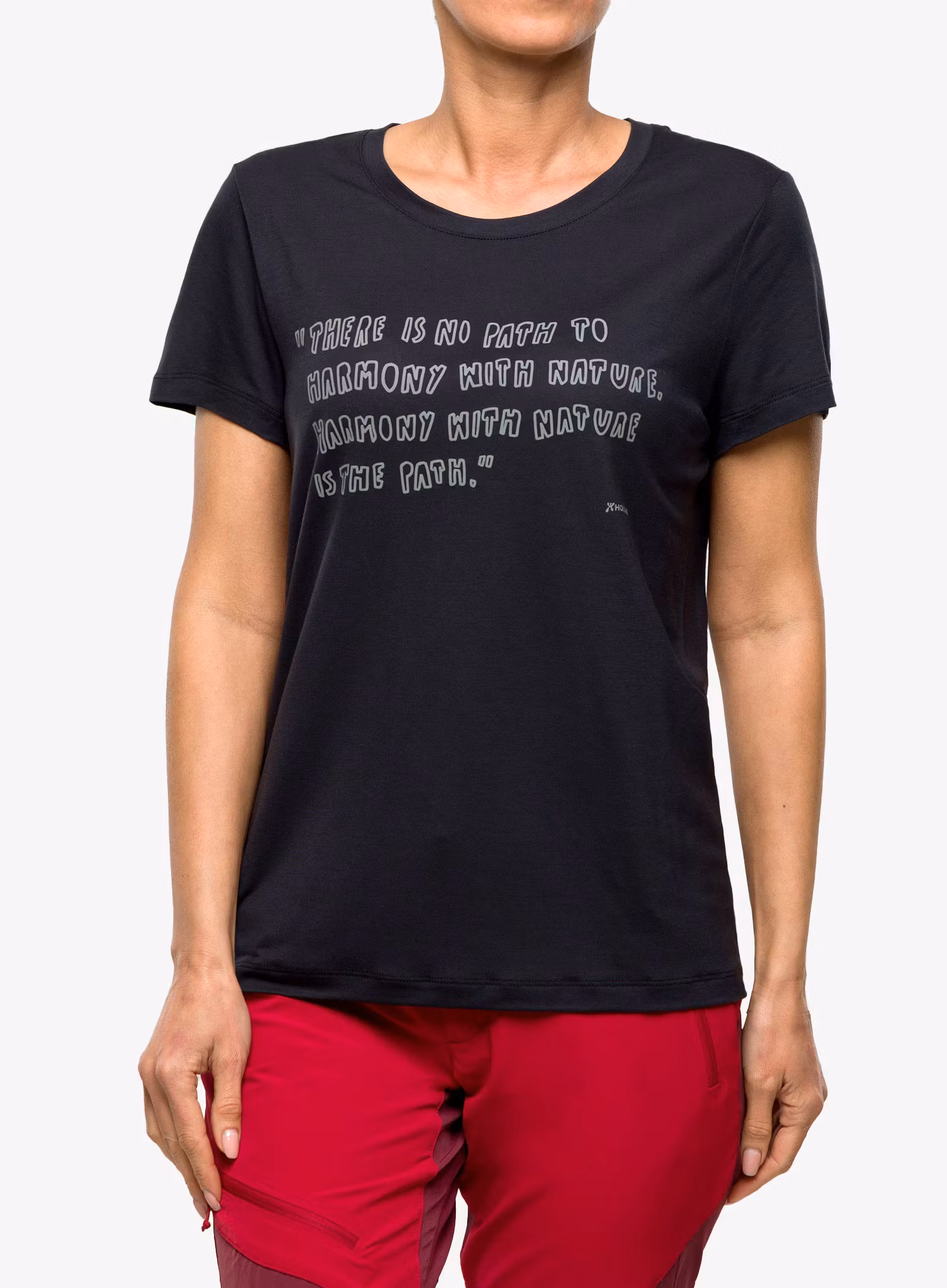 Dámské tričko Houdini Tree Message Tee - true black/reconnect