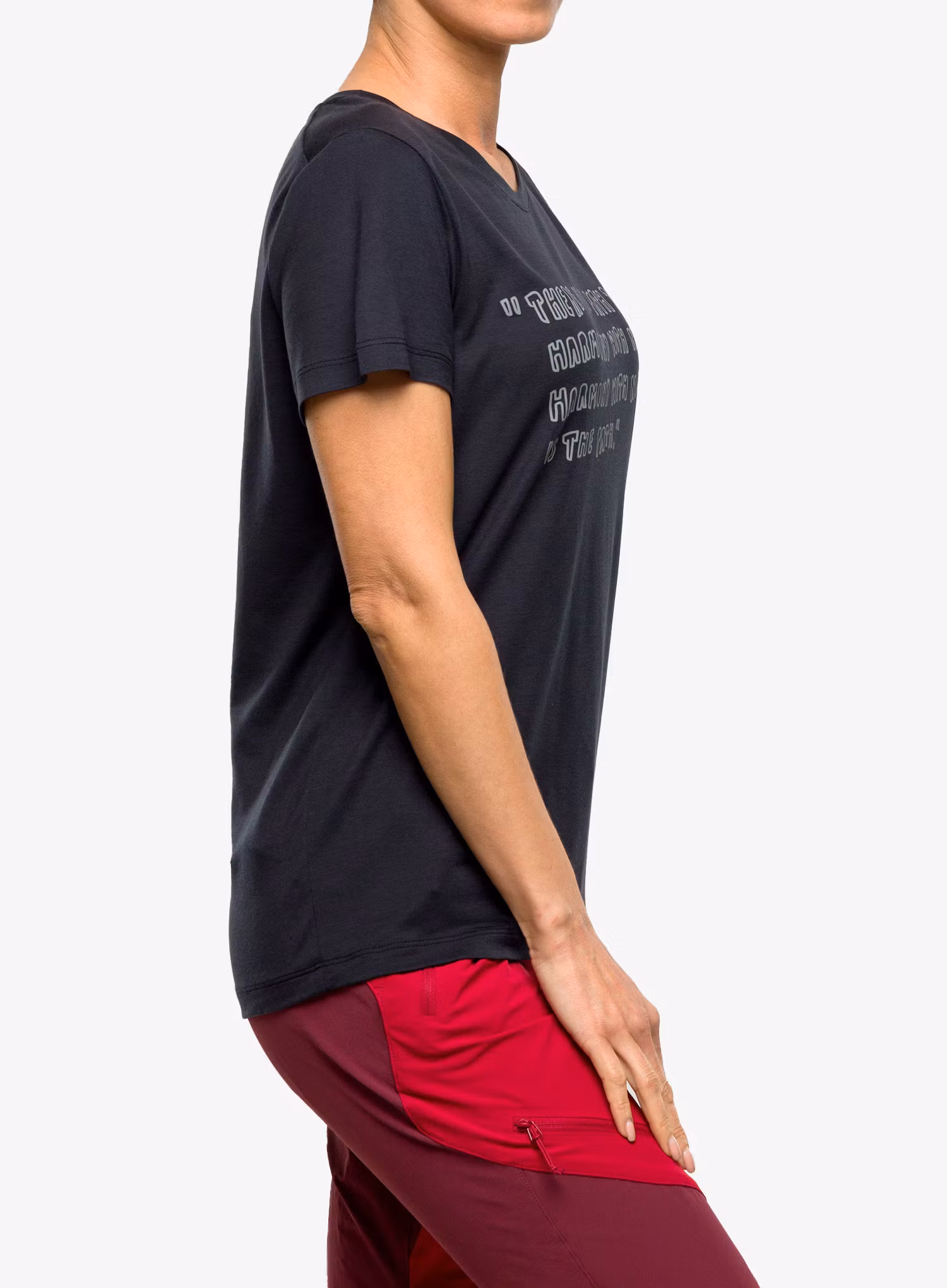 Dámské tričko Houdini Tree Message Tee - true black/reconnect