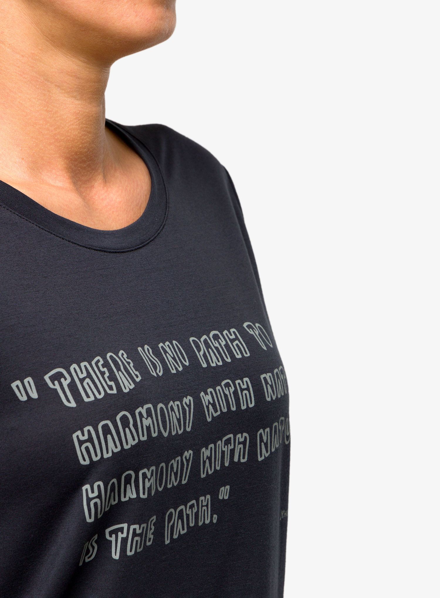 Dámské tričko Houdini Tree Message Tee - true black/reconnect