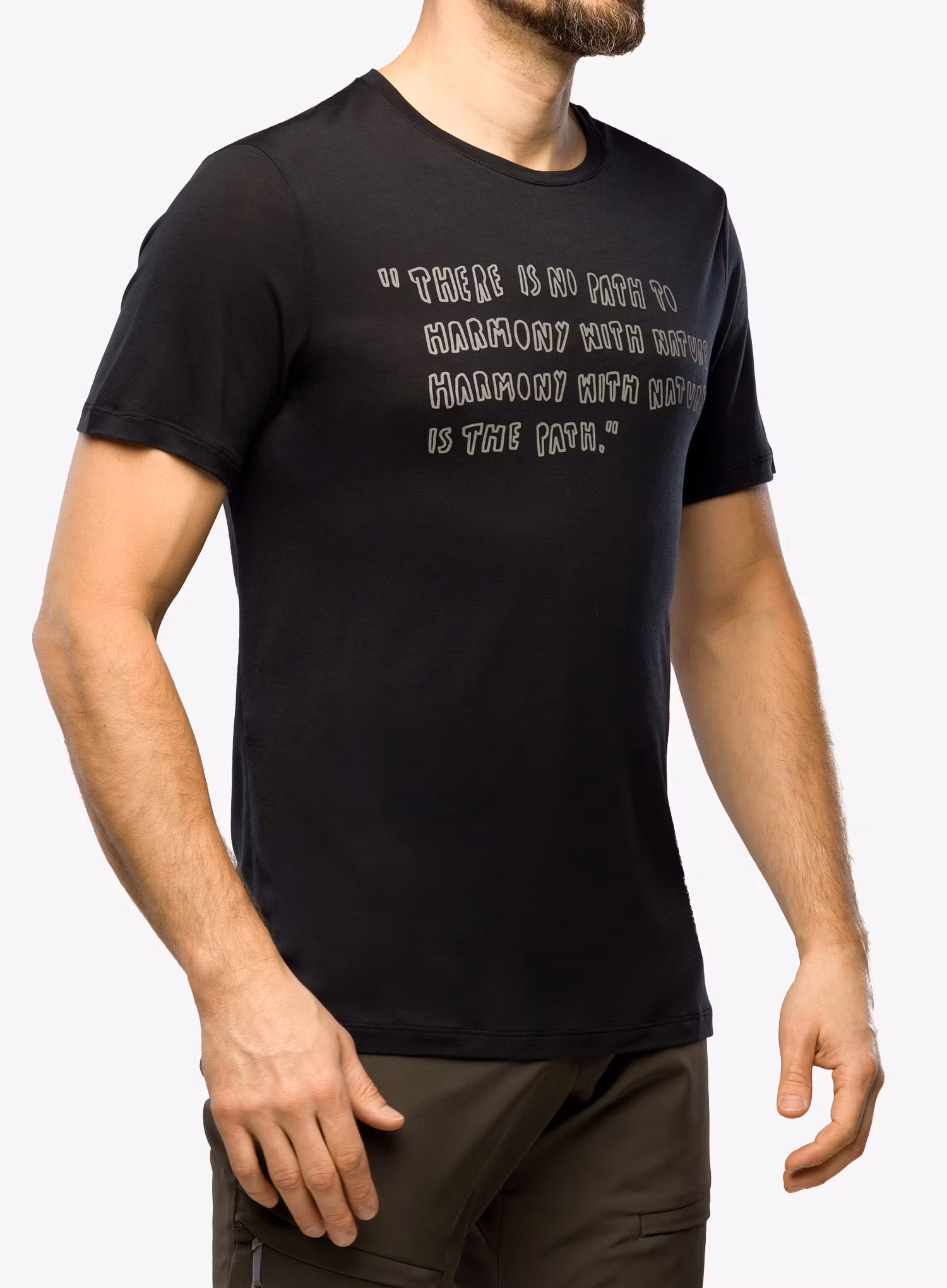 Pánské tričko Houdini Tree Message Tee - true black/reconnect