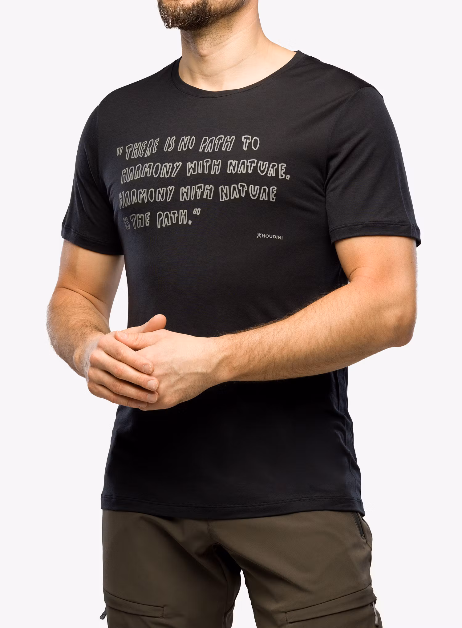 Pánské tričko Houdini Tree Message Tee - true black/reconnect