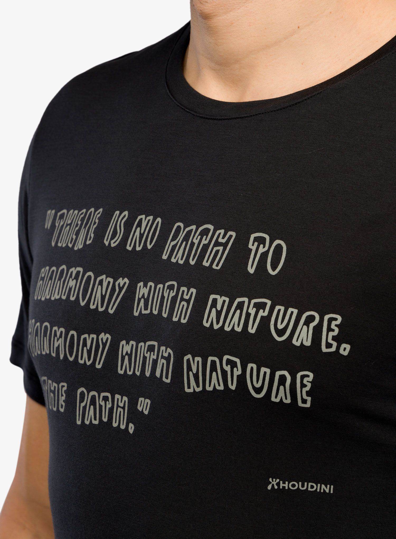 Pánské tričko Houdini Tree Message Tee - true black/reconnect