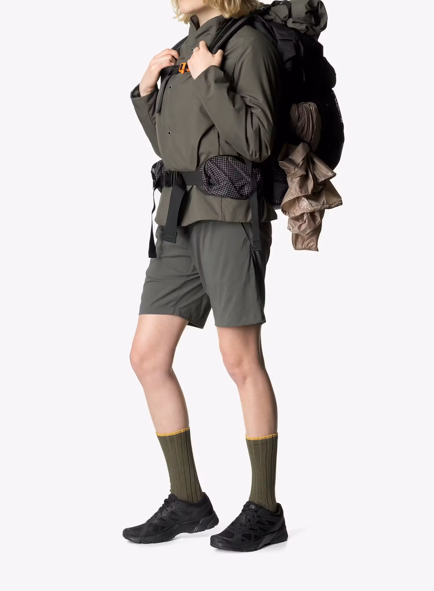 Turistické kraťasy dámské Houdini Wadi Shorts - baremark green