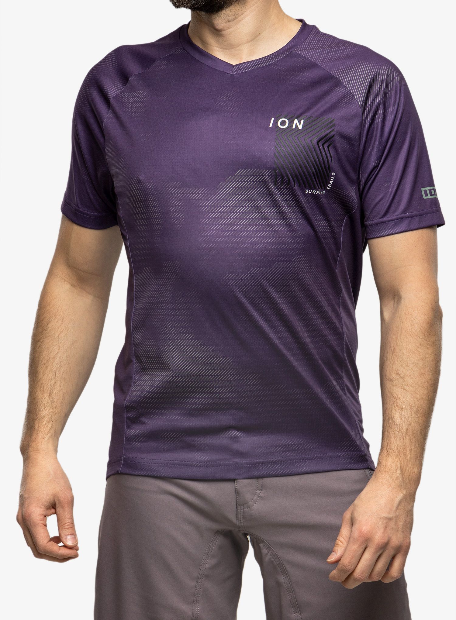 MTB triko ION Jersey Traze SS 2.0 - dark purple