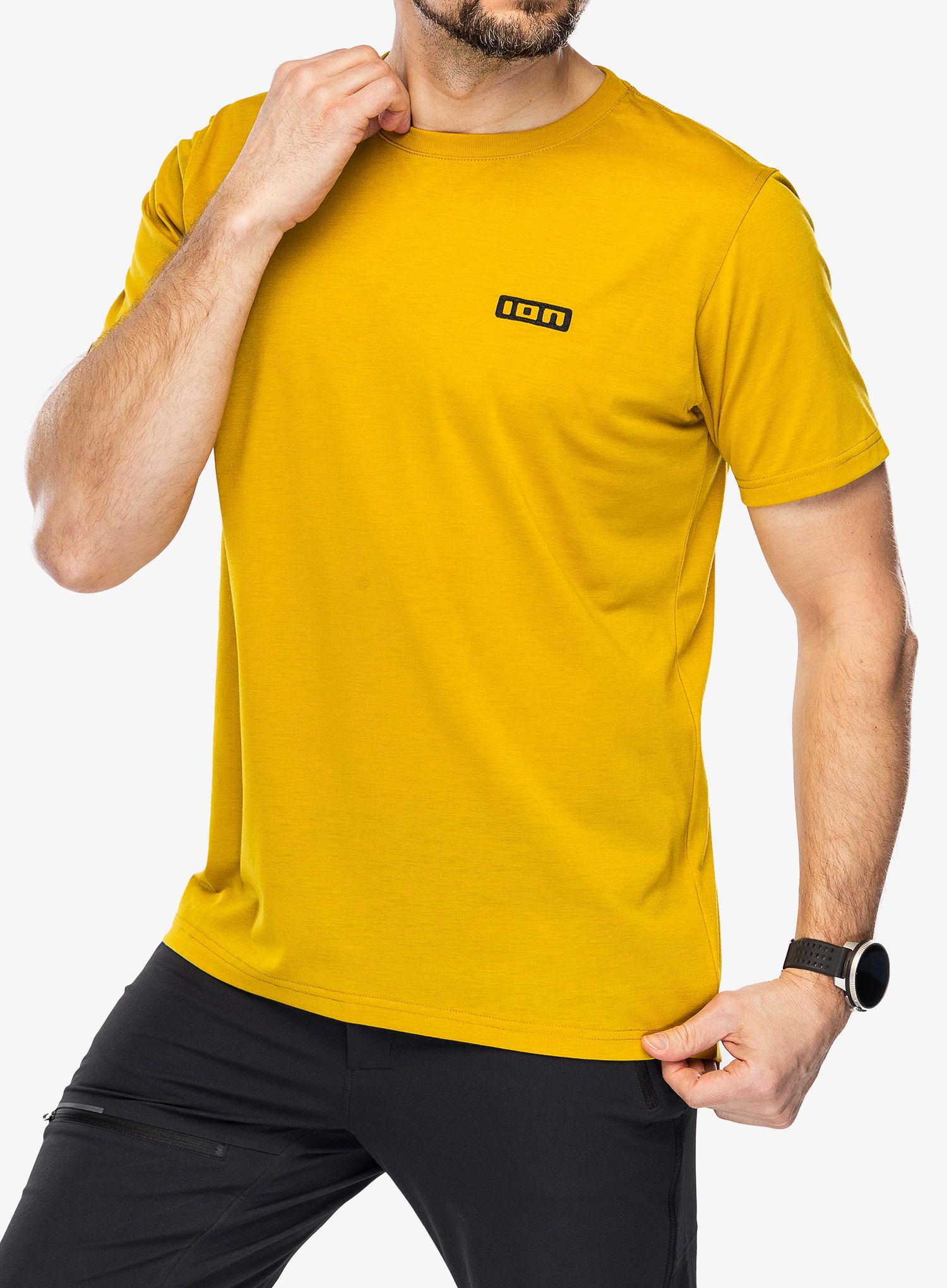 Cyklistické triko ION Logo SS DR - dark/amber
