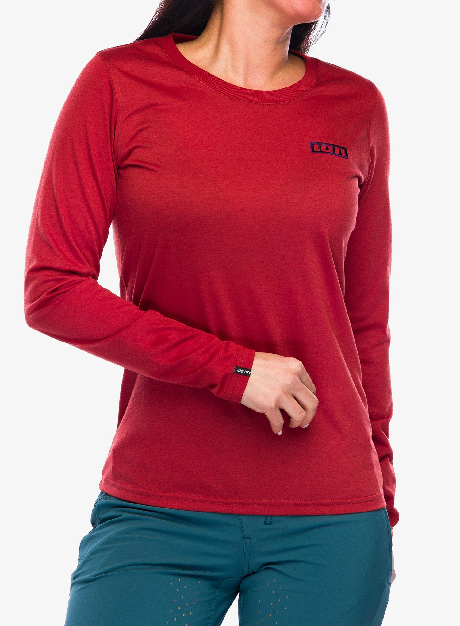 Dámské triko s dlouhým rukávem ION S Logo LS DR Jersey - spicy/red