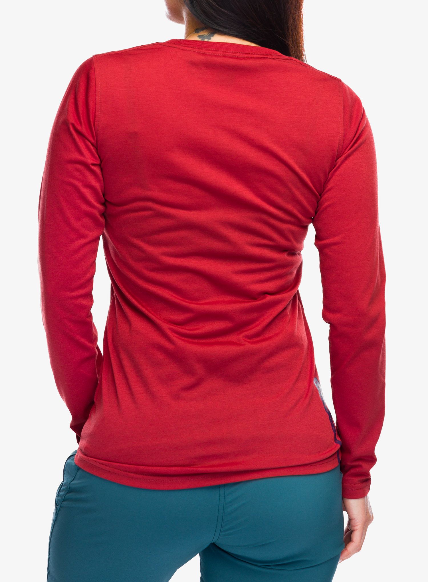Dámské triko s dlouhým rukávem ION S Logo LS DR Jersey - spicy/red