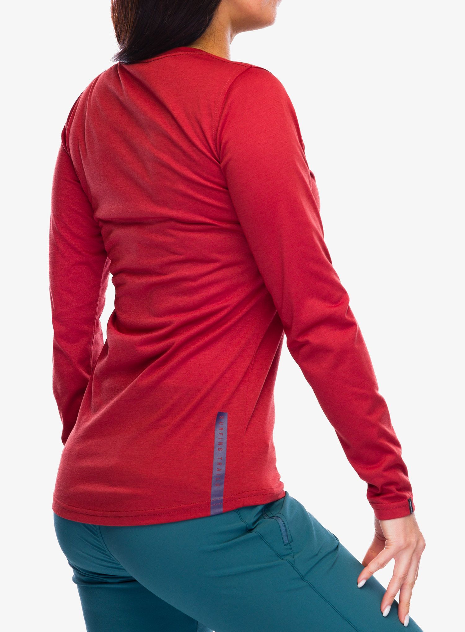 Dámské triko s dlouhým rukávem ION S Logo LS DR Jersey - spicy/red