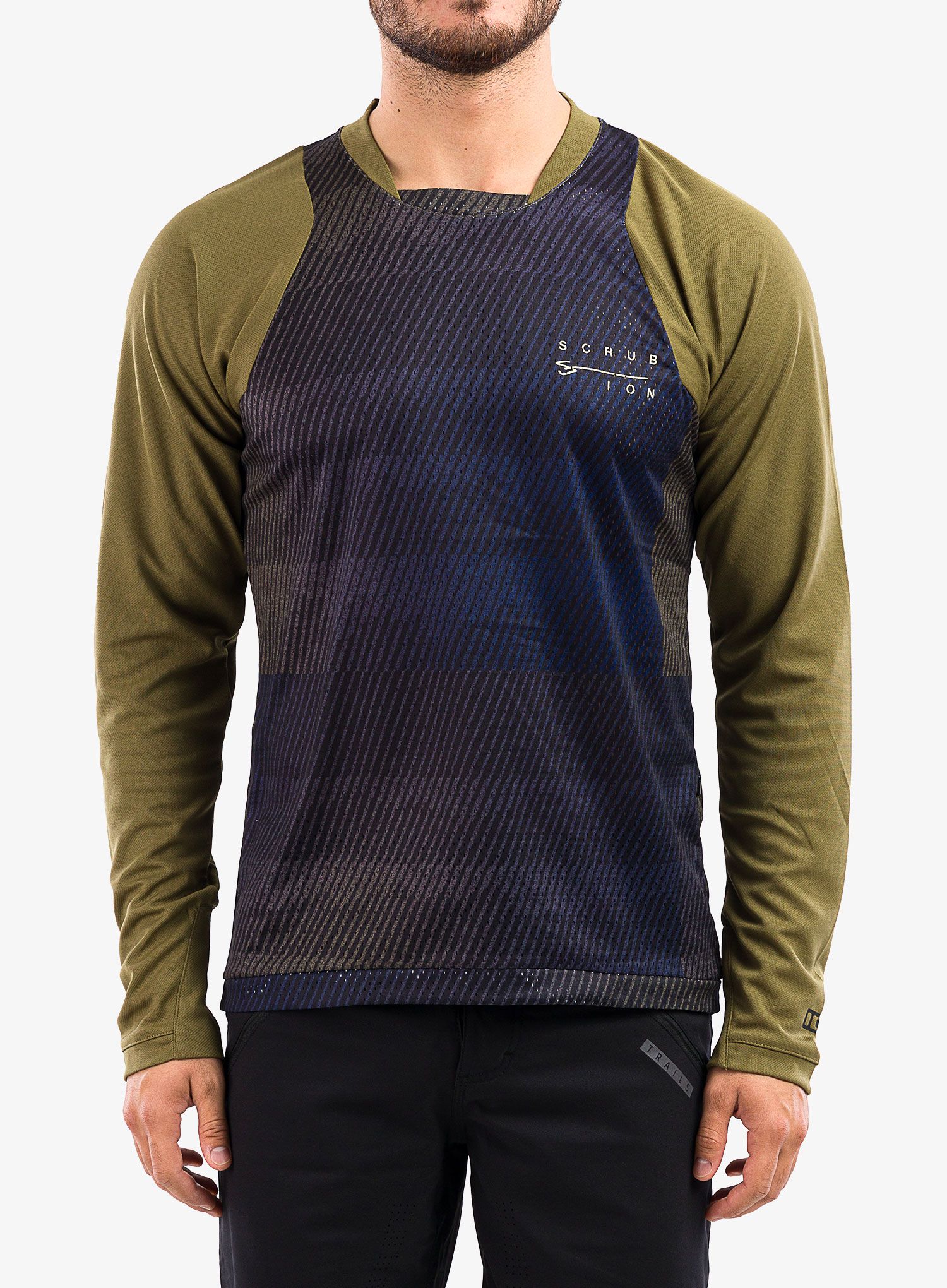 Tričko s dlouhým rukávem ION Scrub L/S - dark mud