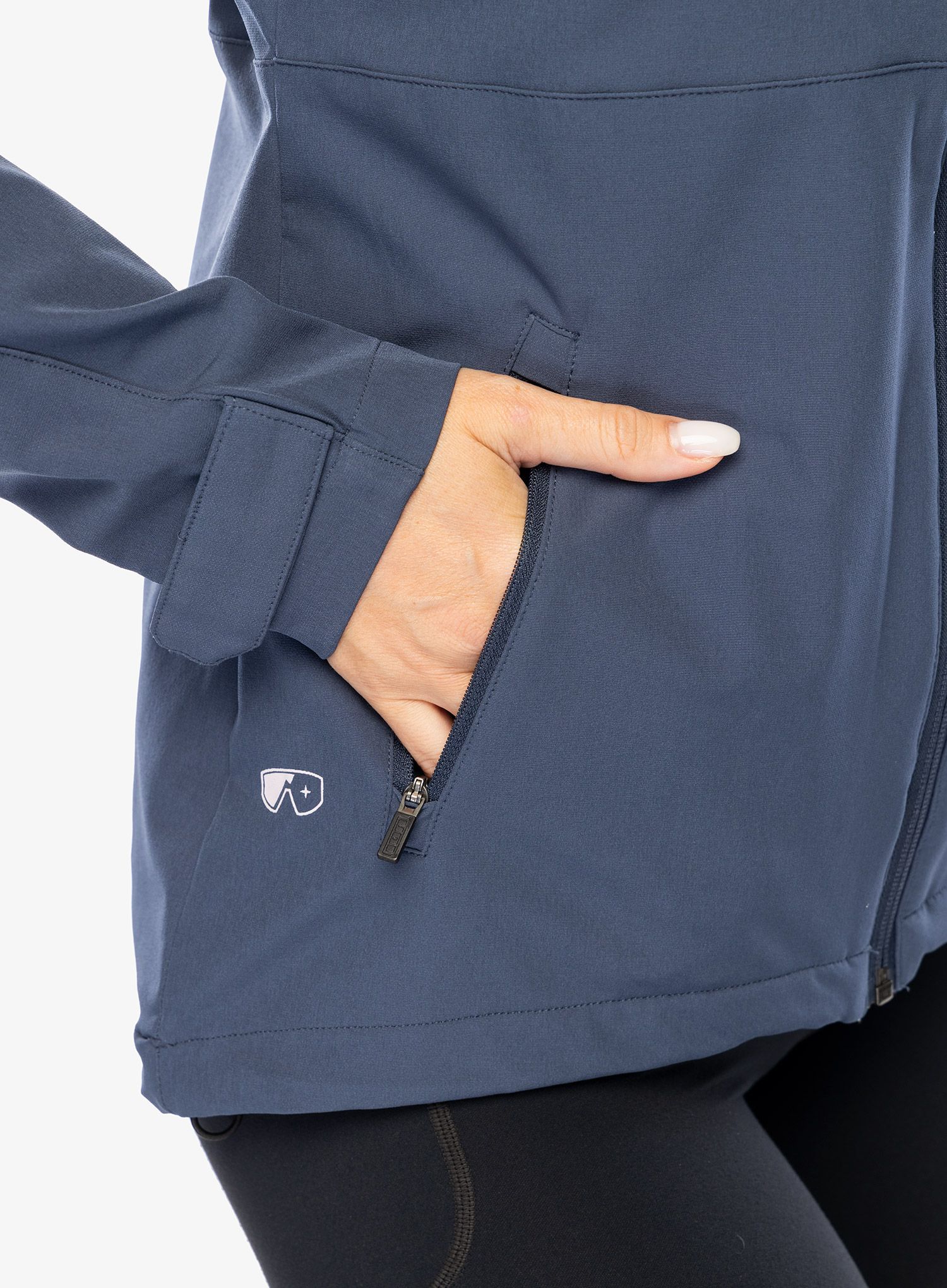 Dámská bunda na kolo ION Shelter 4W Softshell Jacket - indigo dawn