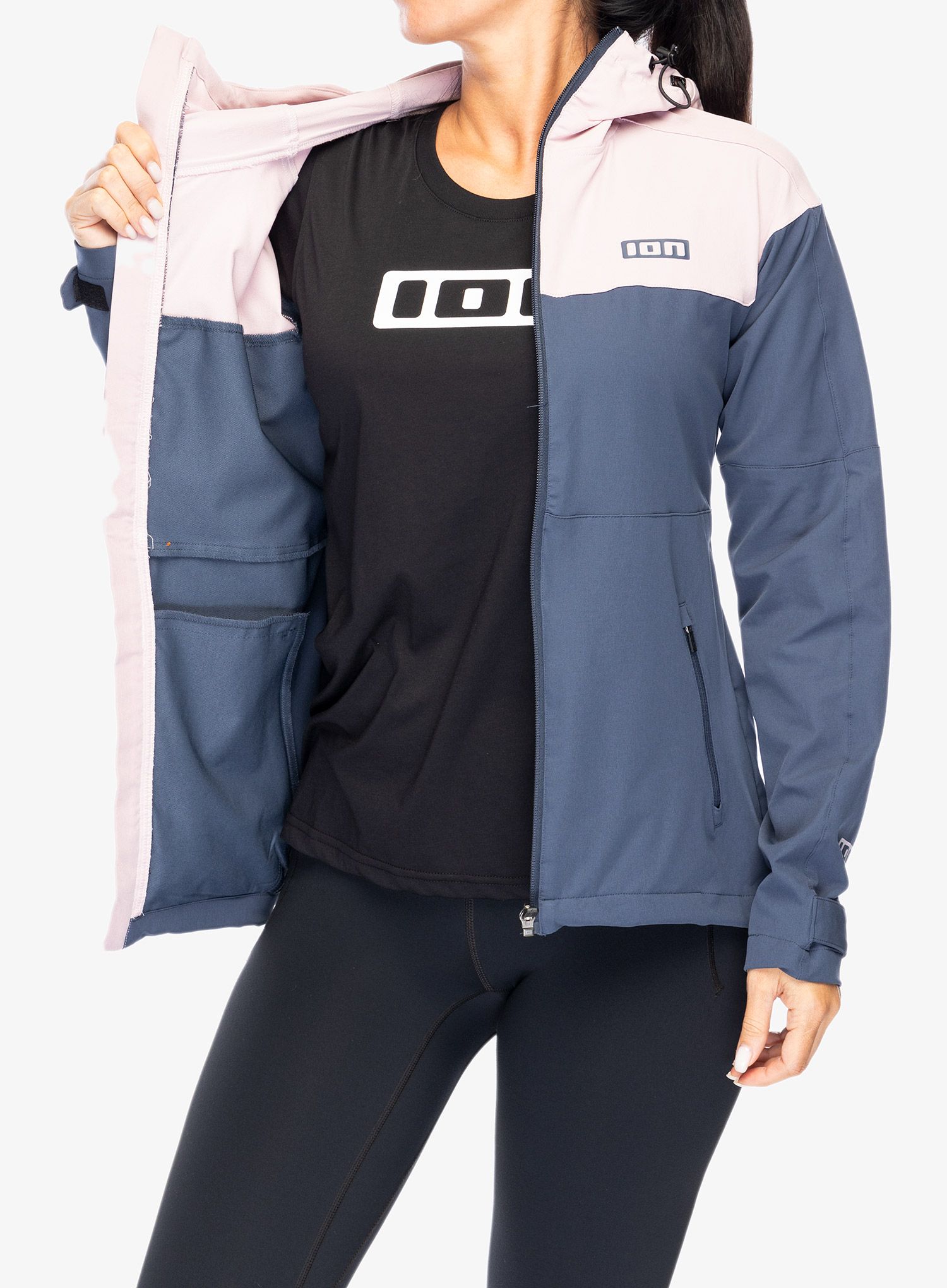 Dámská bunda na kolo ION Shelter 4W Softshell Jacket - indigo dawn