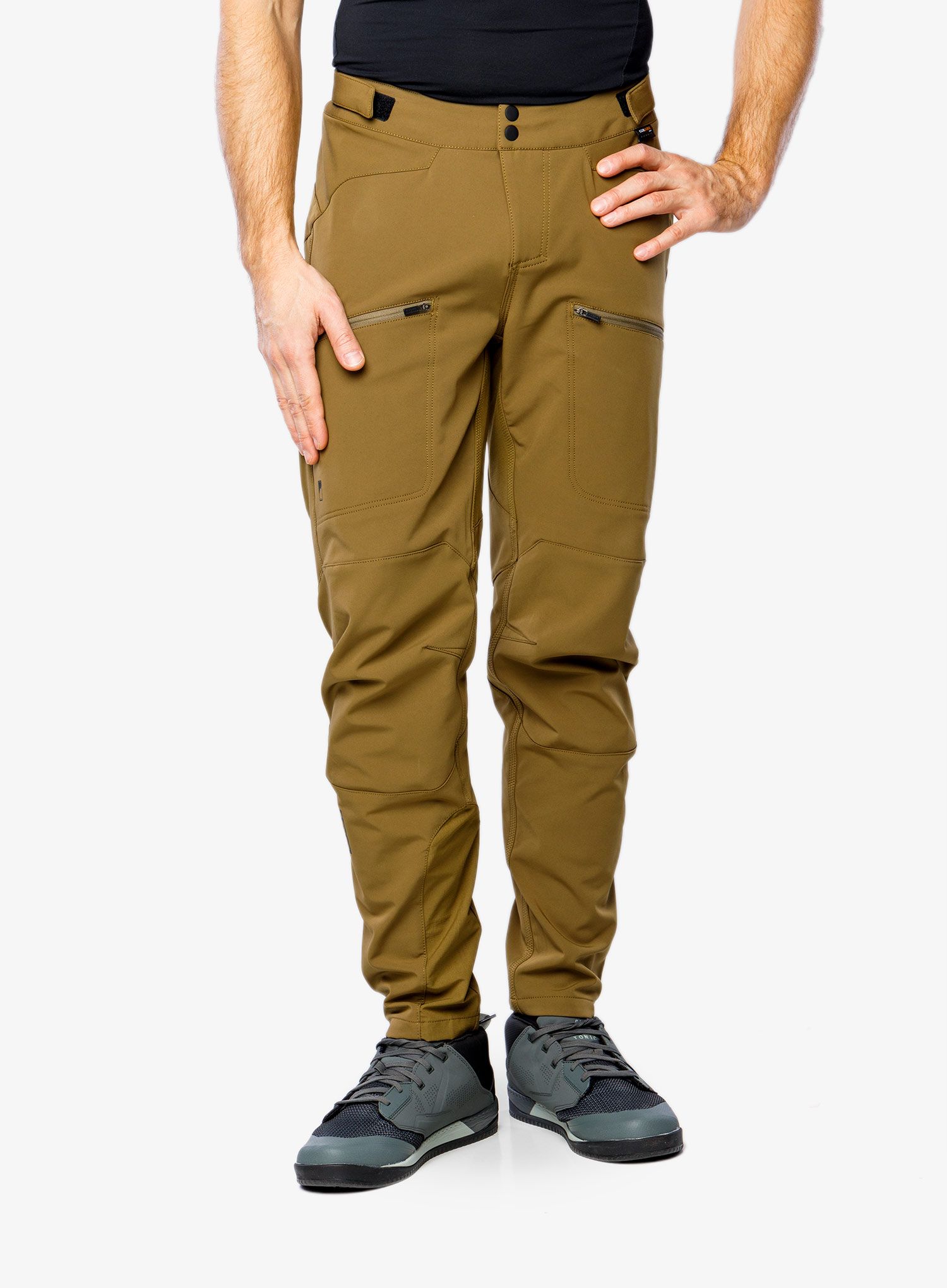 Cyklistické kalhoty ION Shelter Softshell - dark mud