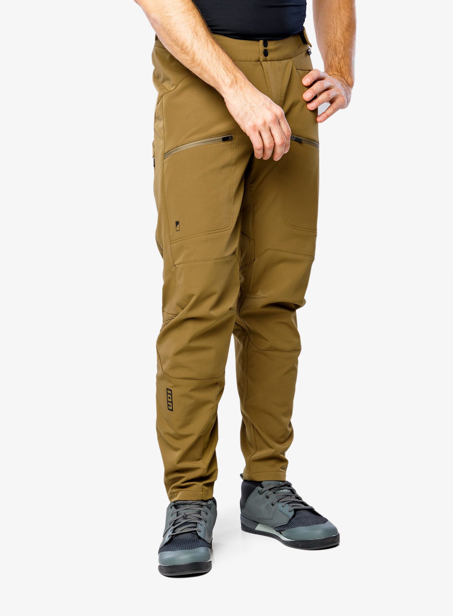 Cyklistické kalhoty ION Shelter Softshell - dark mud
