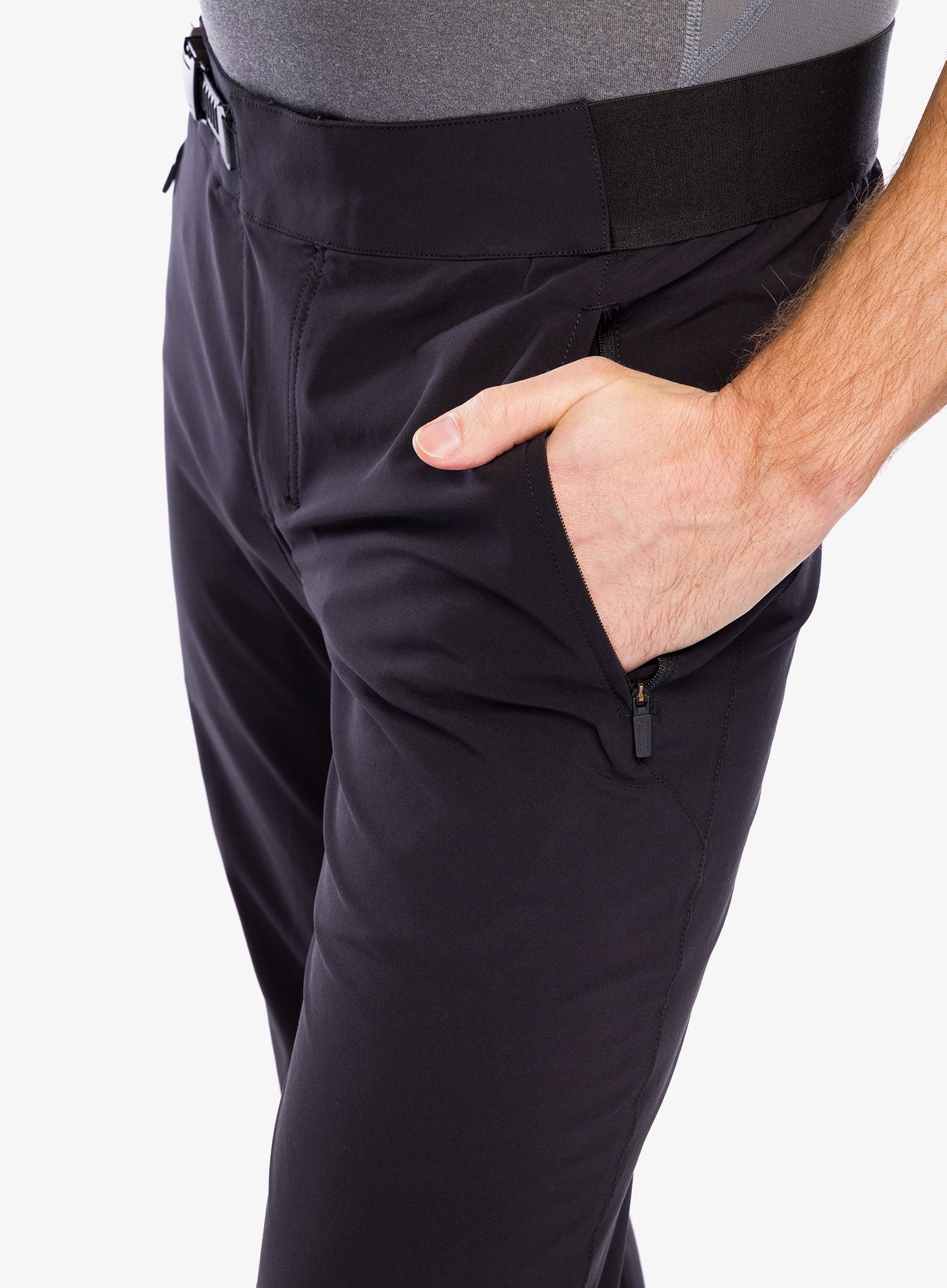 Cyklistické kalhoty ION Tech Logo Pants - black