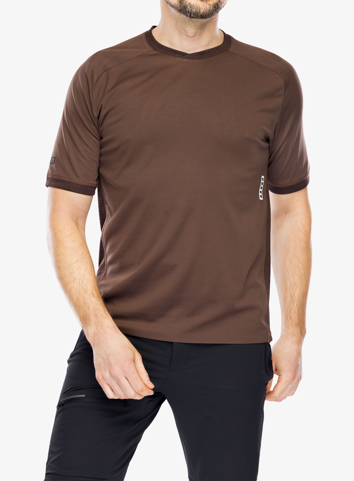 Cyklistické triko ION Tech Logo SS Jersey - dark/pinecone