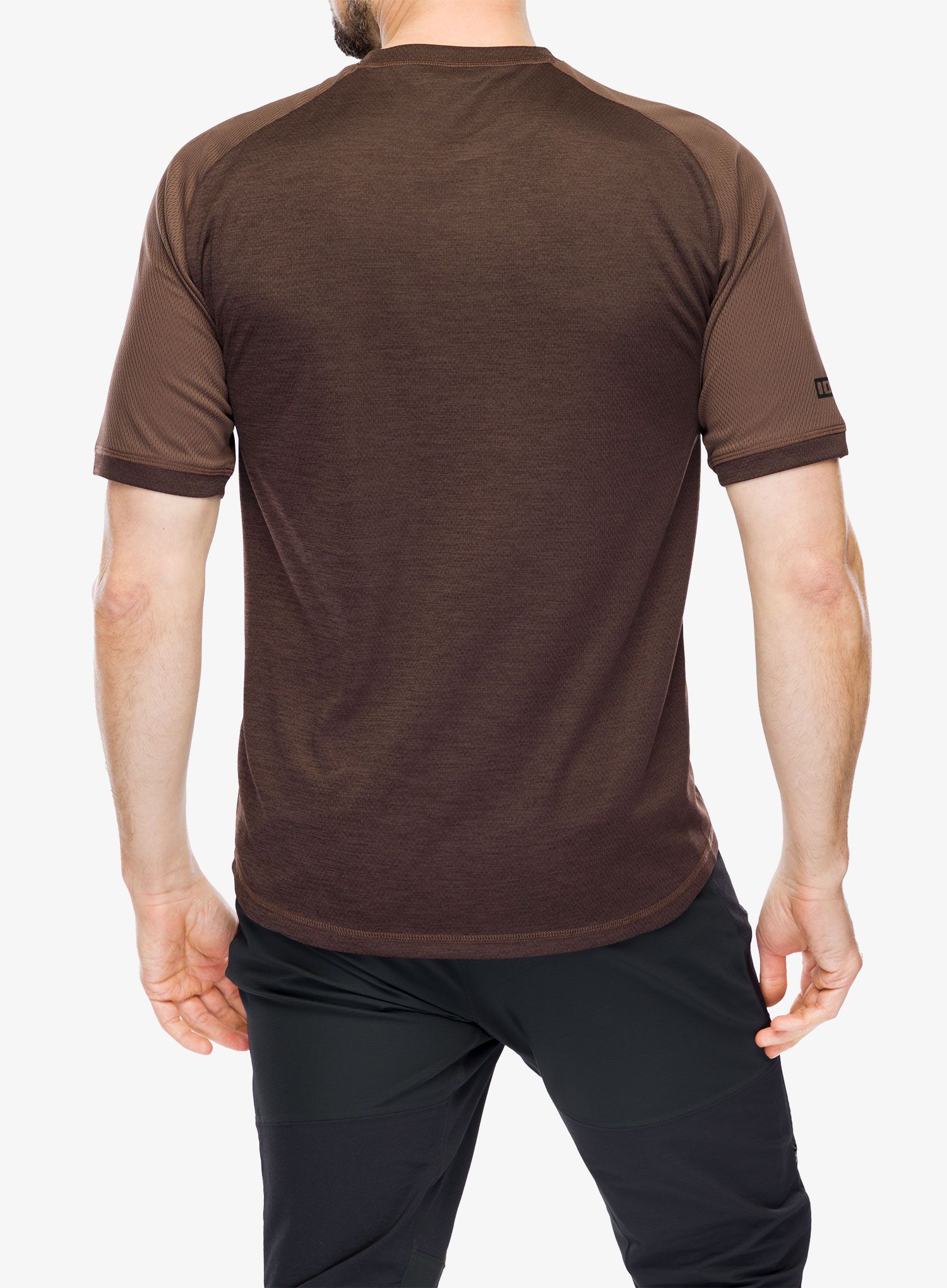 Cyklistické triko ION Tech Logo SS Jersey - dark/pinecone