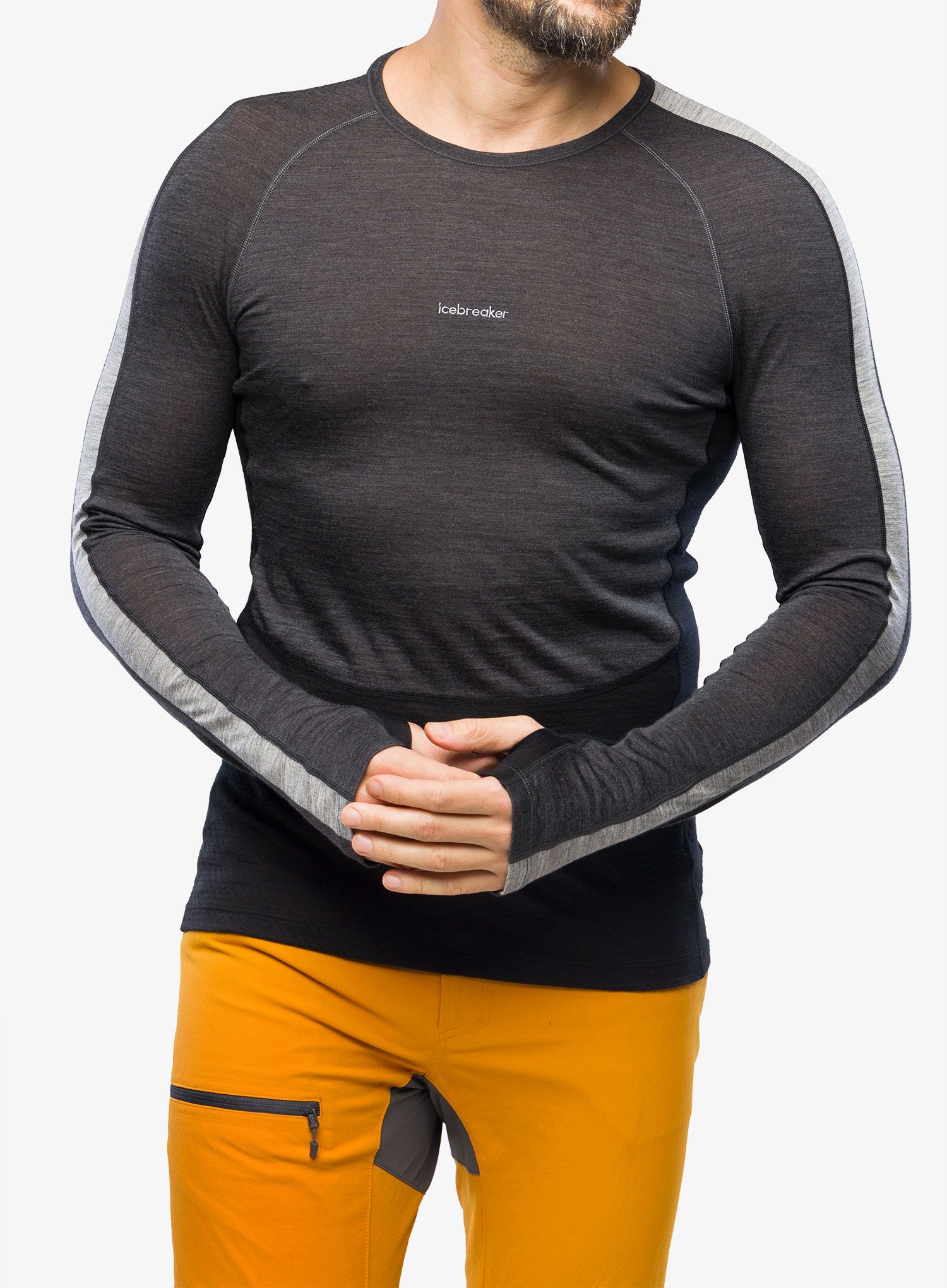 Funkční mikina Icebreaker 125 ZoneKnit LS Crewe - jet/black